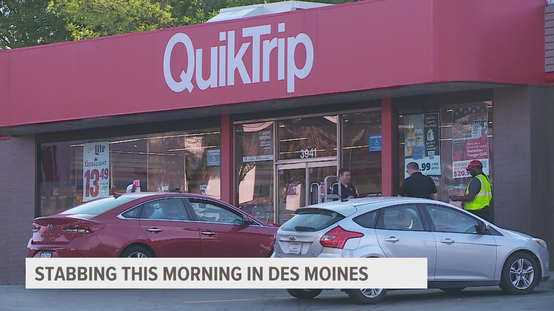 Des Moines police believe the suspect and the victim knew each other before the incident. The male suspect is in custody.