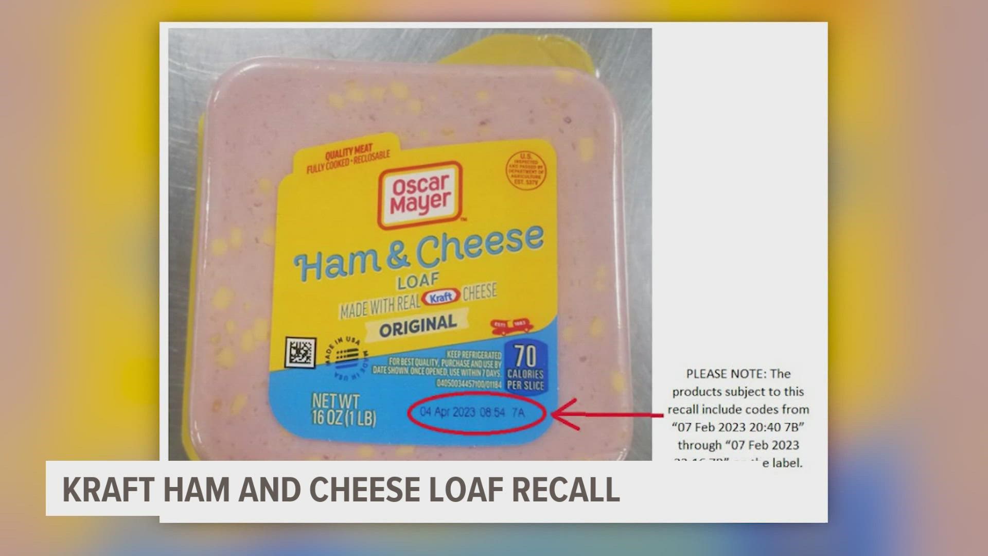 There have been no reports of illness linked to the recalled items.