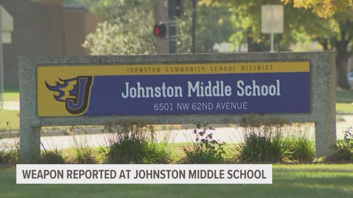 Johnston Middle School placed in brief lockdown after weapon reported