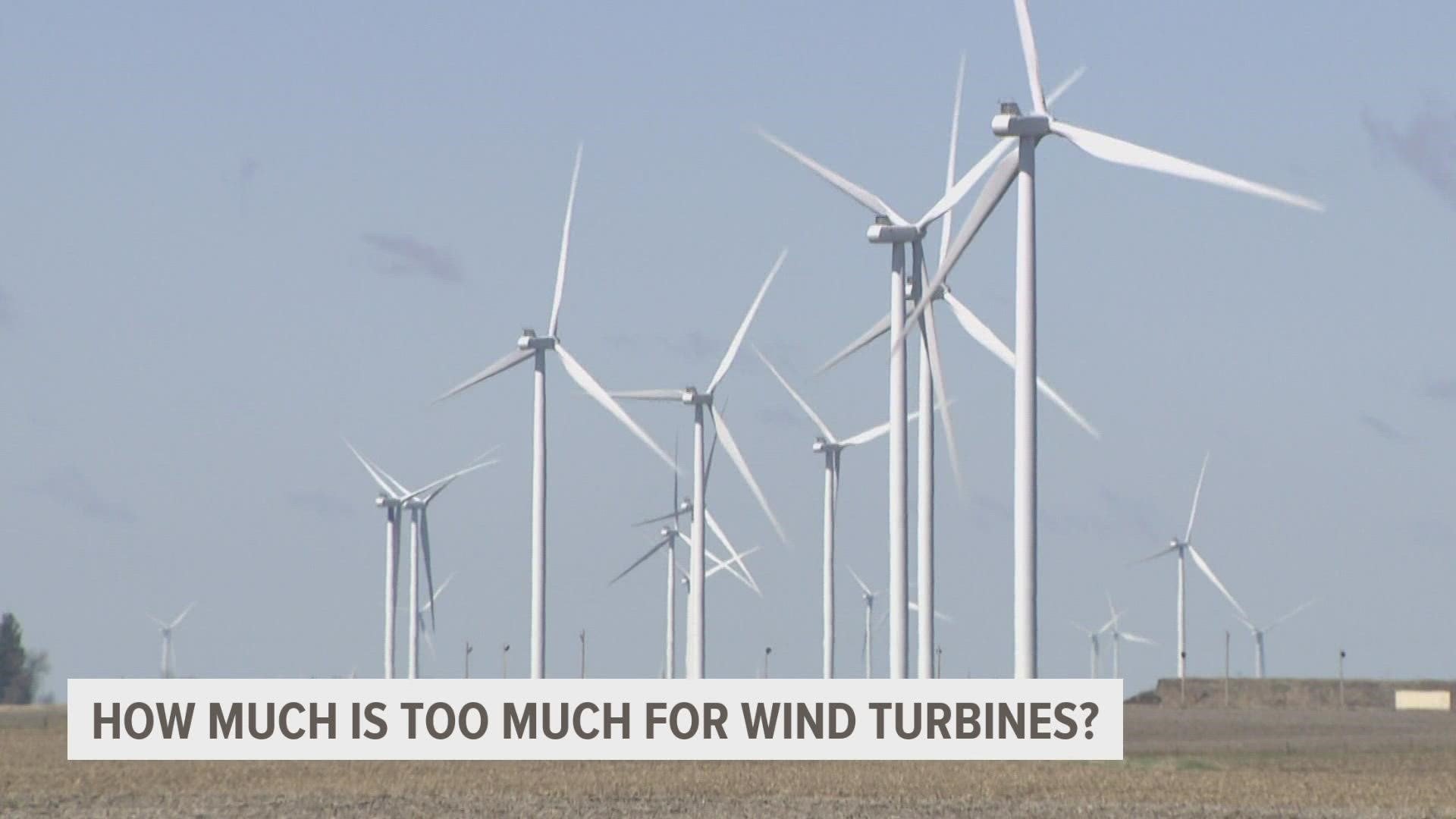 It varies from turbine to turbine, as different manufacturers and models have varied thresholds for when they must go into "storm mode".