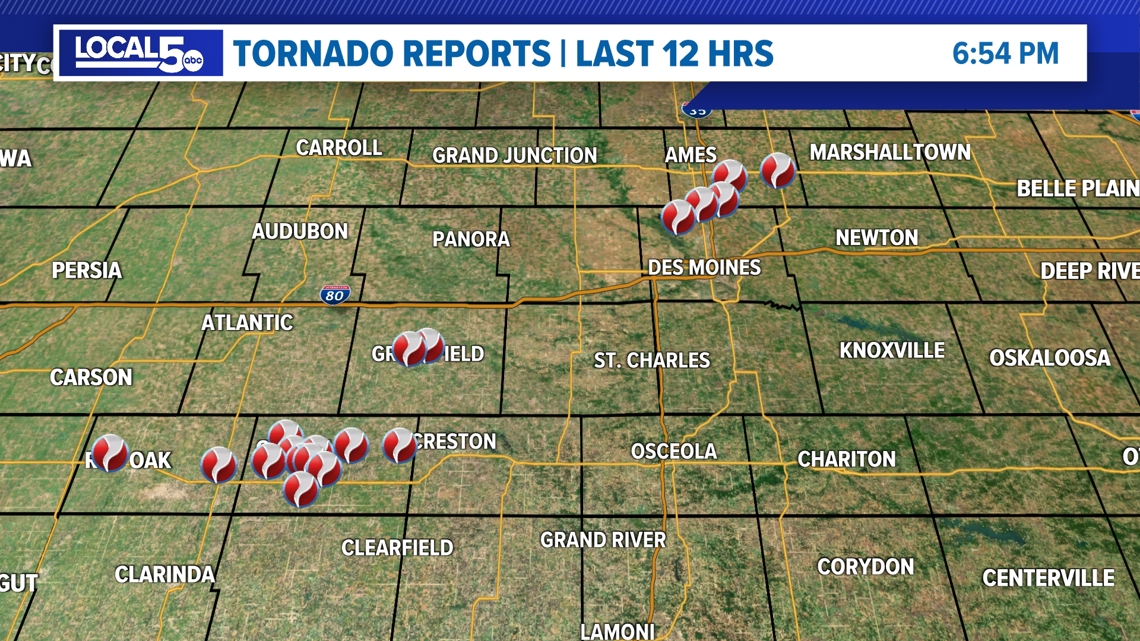 Tornadoes rips through Iowa Tuesday!