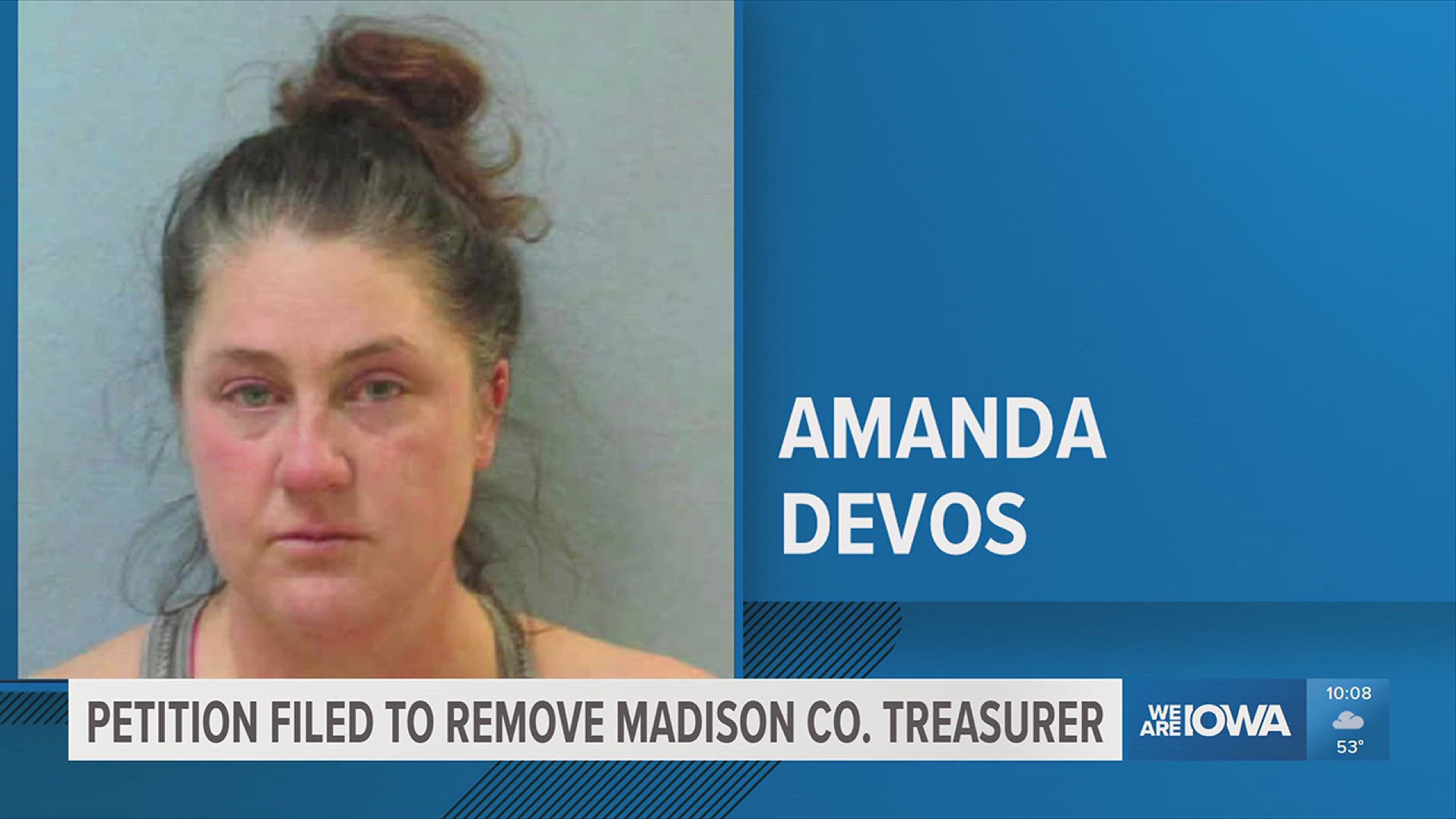 The county attorney said Amanda DeVos engaged in wilful misconduct, mismanagement and failed to perform her duties.