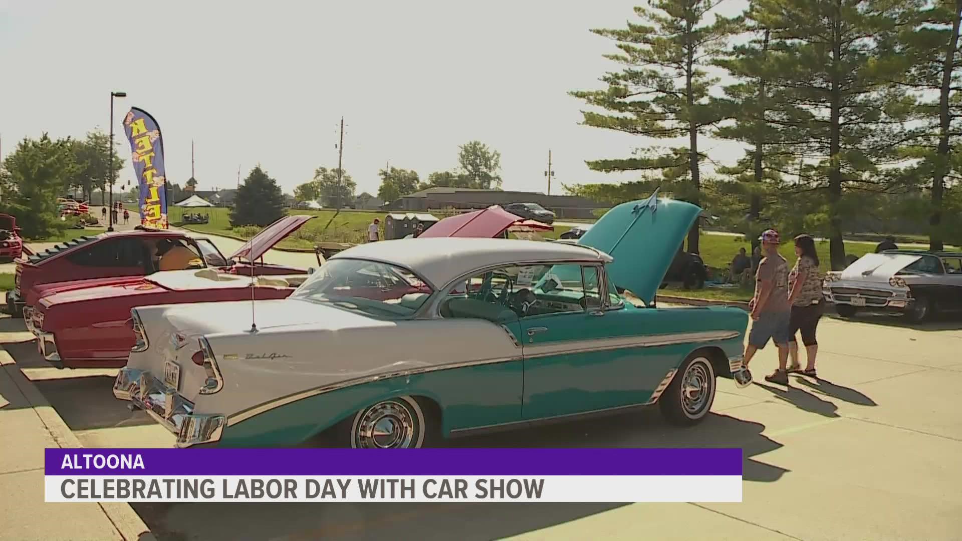 The Red, White & Blue Car Show displayed more than 120 cars Monday.