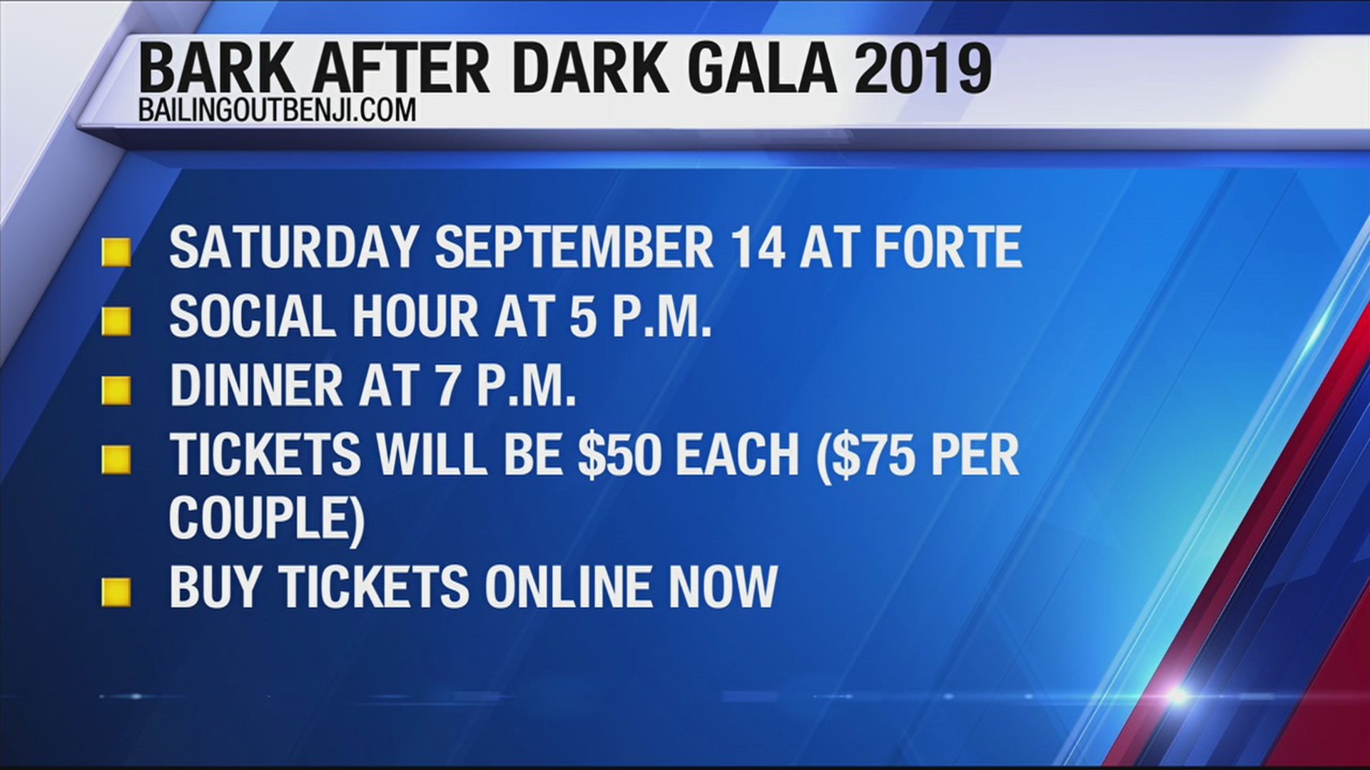 This weekend, Bailing out Benji will host their second annual Bark After Dark Gala that helps benefit nationwide advocacy efforts about puppy mills.