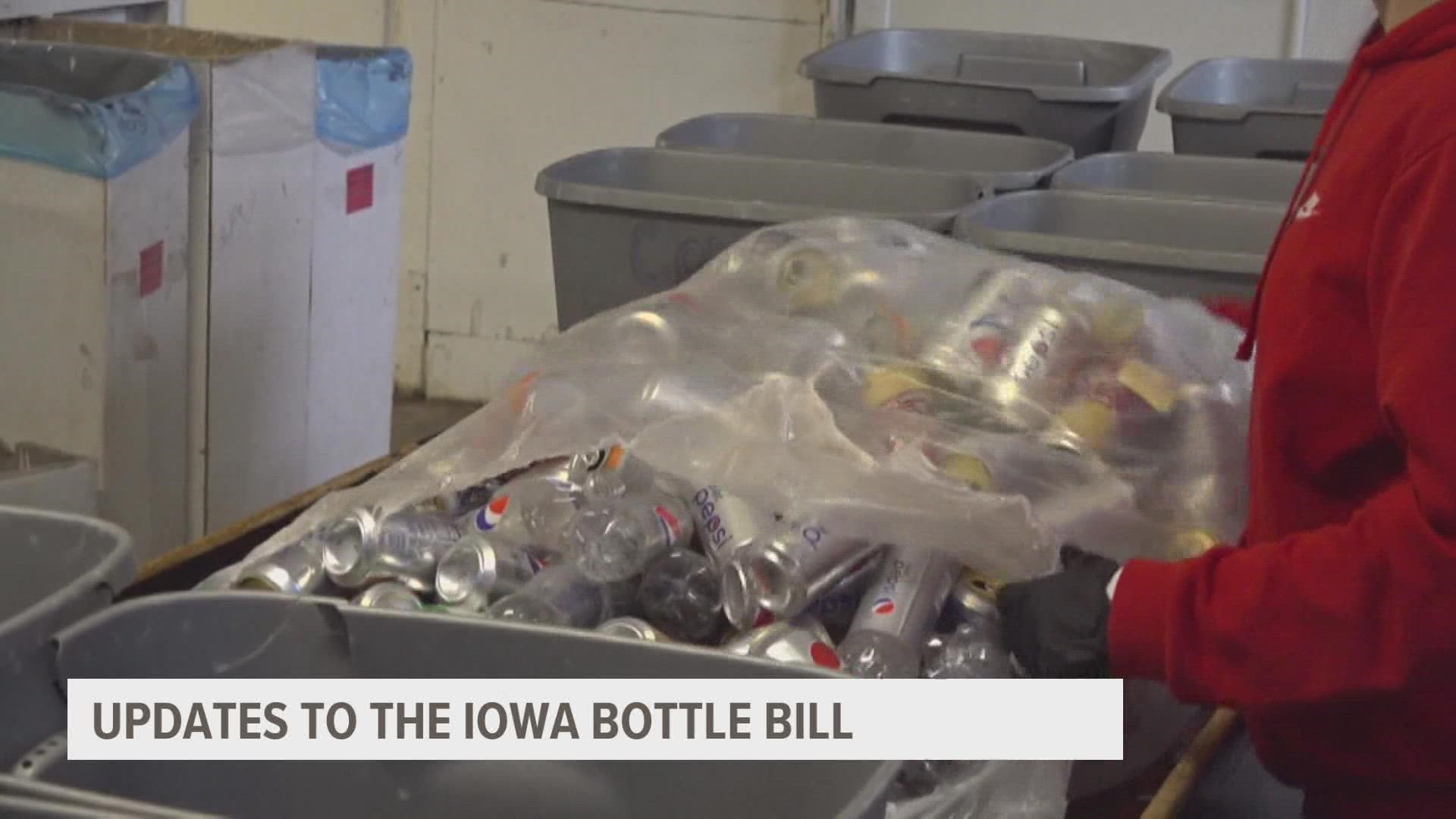 Iowa's changes to the bottle bill aren't progressive and lag behind those of other states, according to recycling officials.