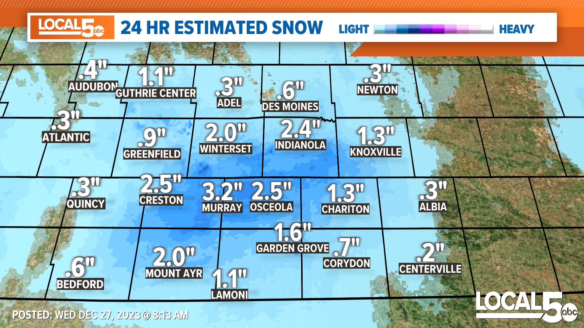 Iowa weather forecast: How much snow fell today? | weareiowa.com