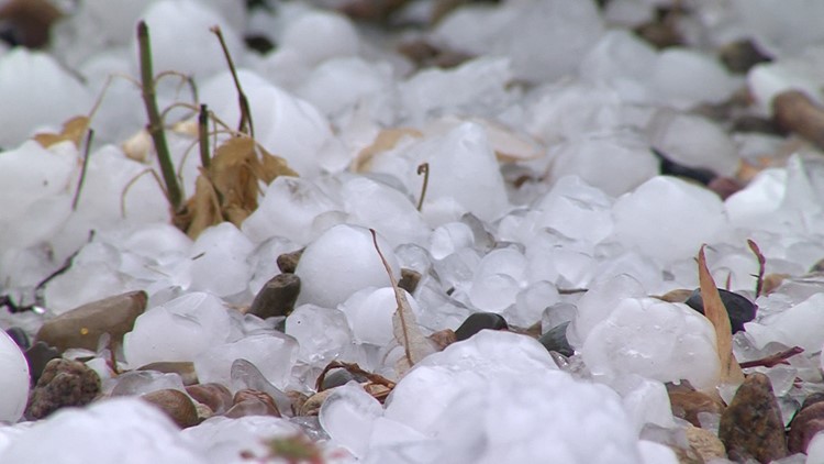 Hail storm rolls into central Iowa Friday afternoon