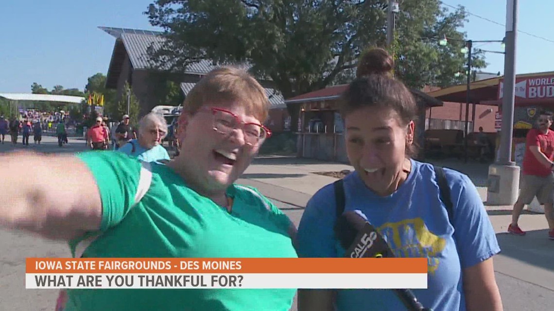 What are fairgoers thankful for?