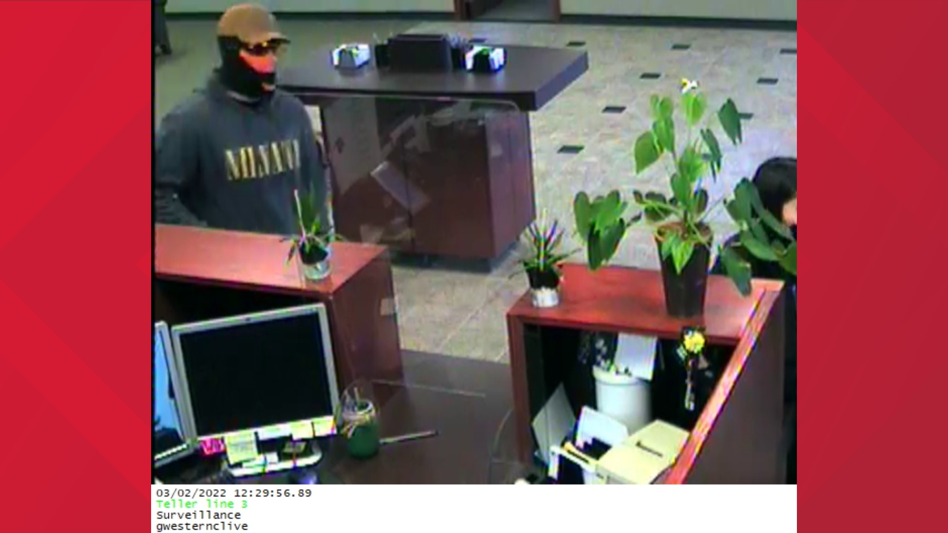 Have you seen this man? Clive PD searching for suspect in bank robbery ...
