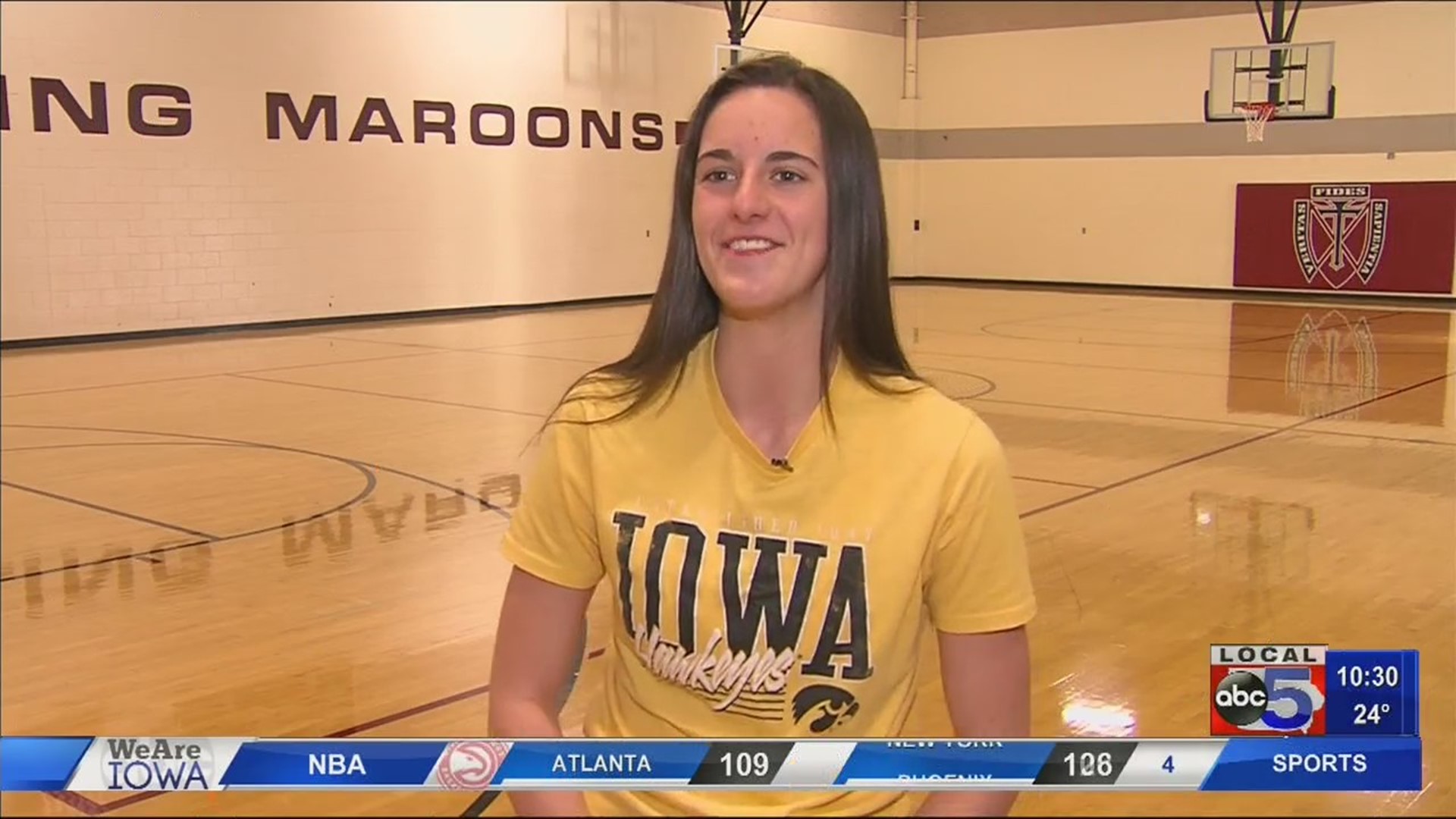 Caitlin Clark talked about the decision to go to Iowa over other big name schools. It boiled down to proximity to family, and wanting to do something never done before.
