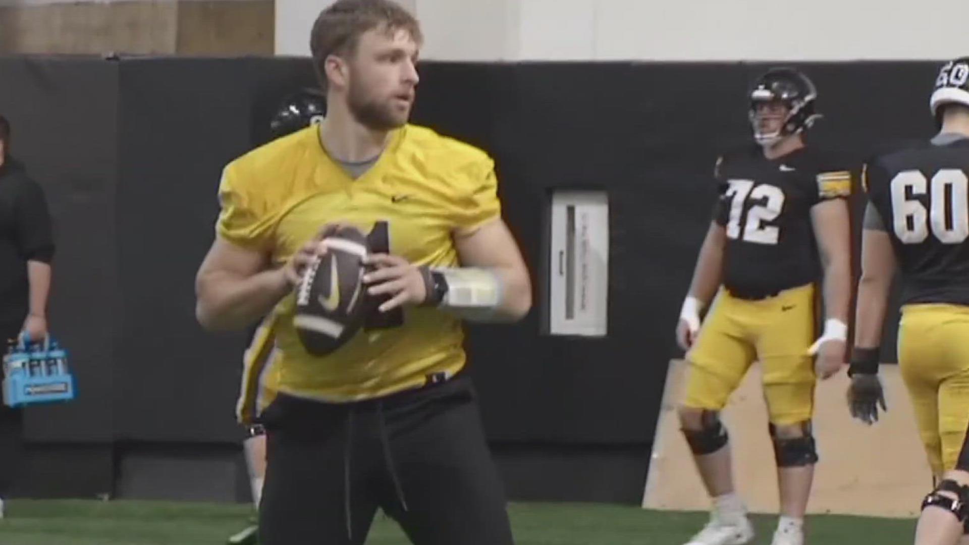 Fans can get a look at the Hawks before the season opener at their annual kids day at Kinnick. The open practice will take place on Saturday, Aug. 9 at 11 a.m.