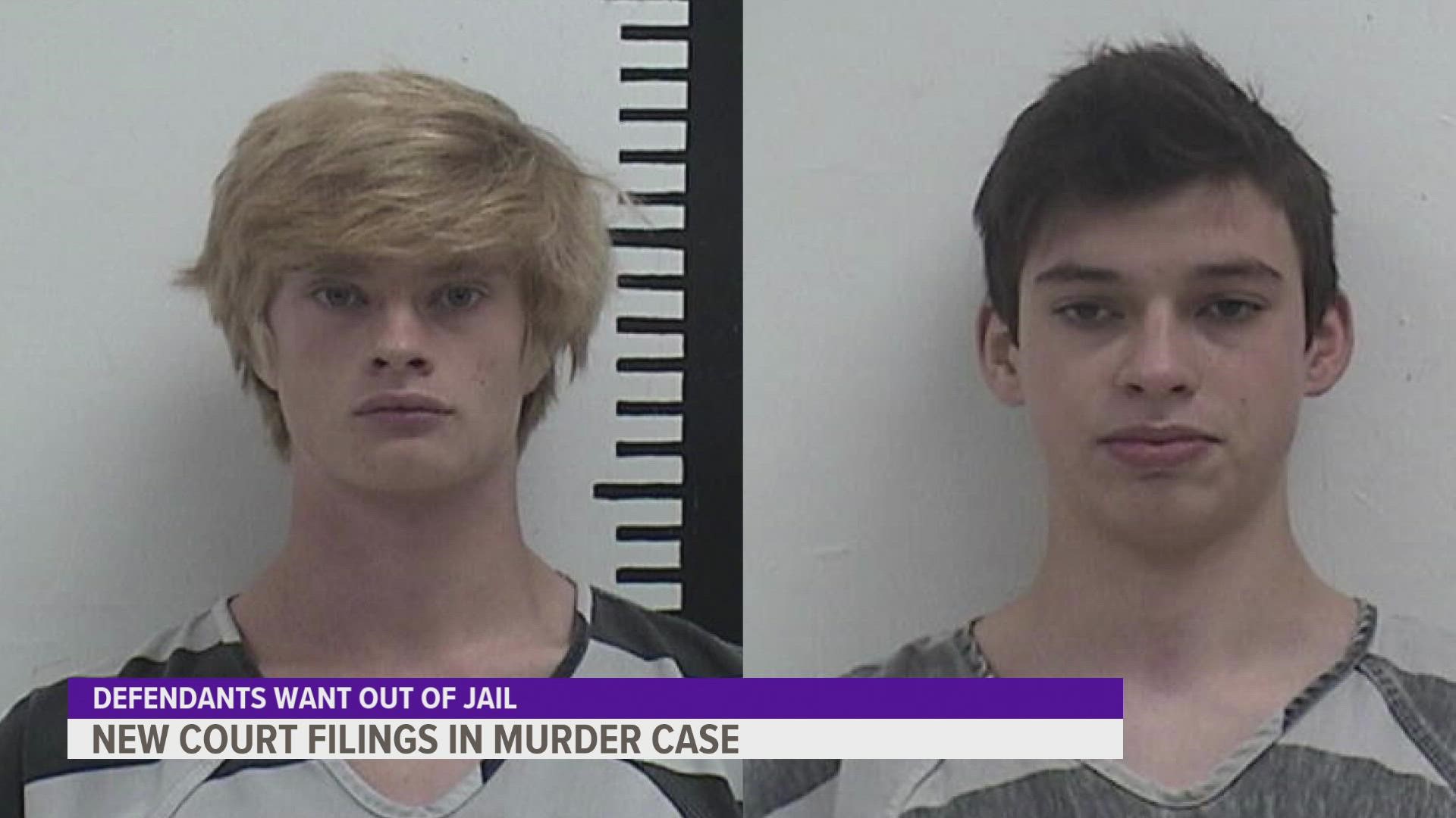 Two 16-year-olds are facing first-degree murder charges, with attorneys asking for pretrial release instead of the current $1 million cash-only bond.