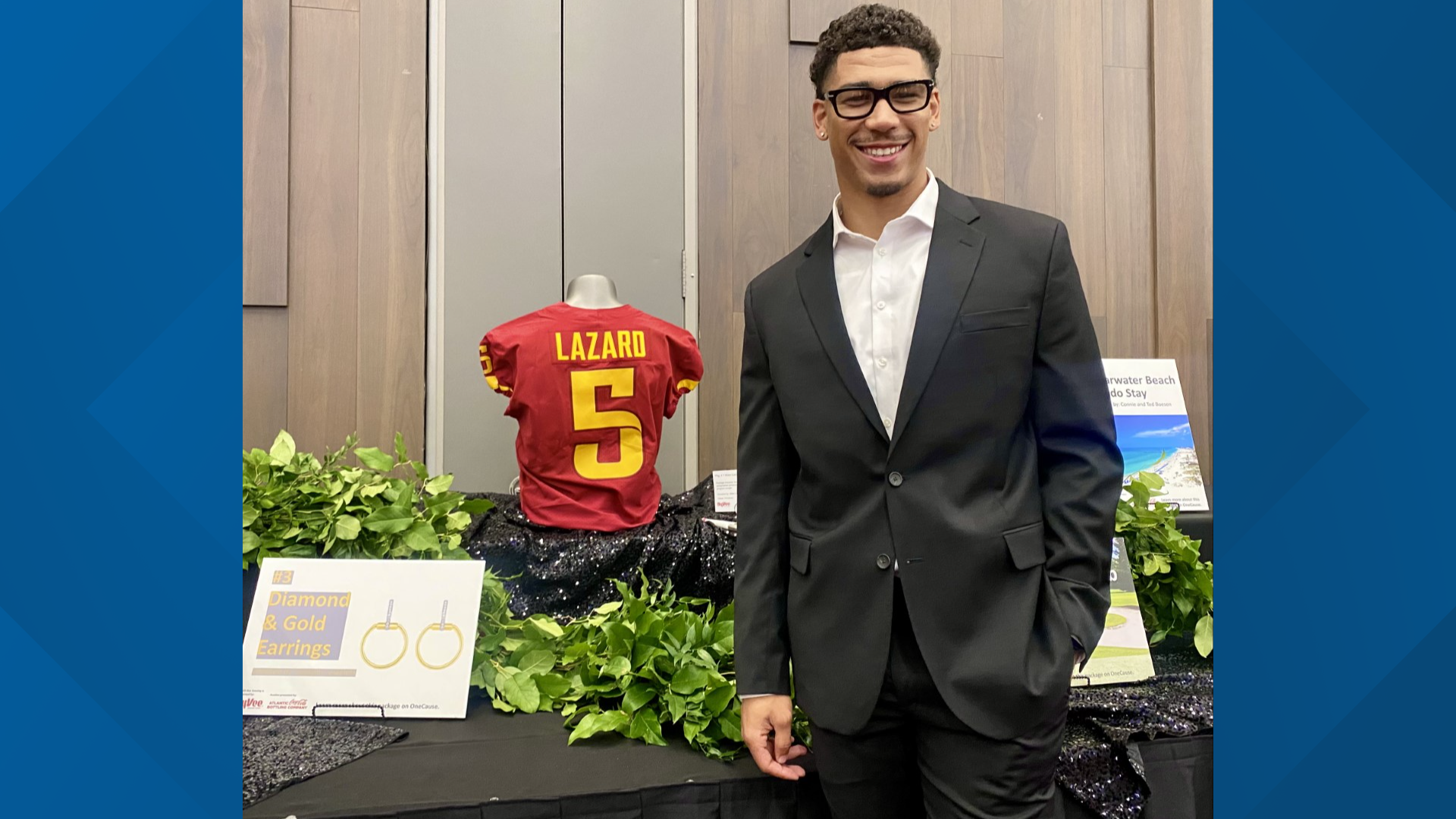 While most of the awards Allen Lazard has won in his career have been for his talent on the football field, on Friday, he was honored for his character.