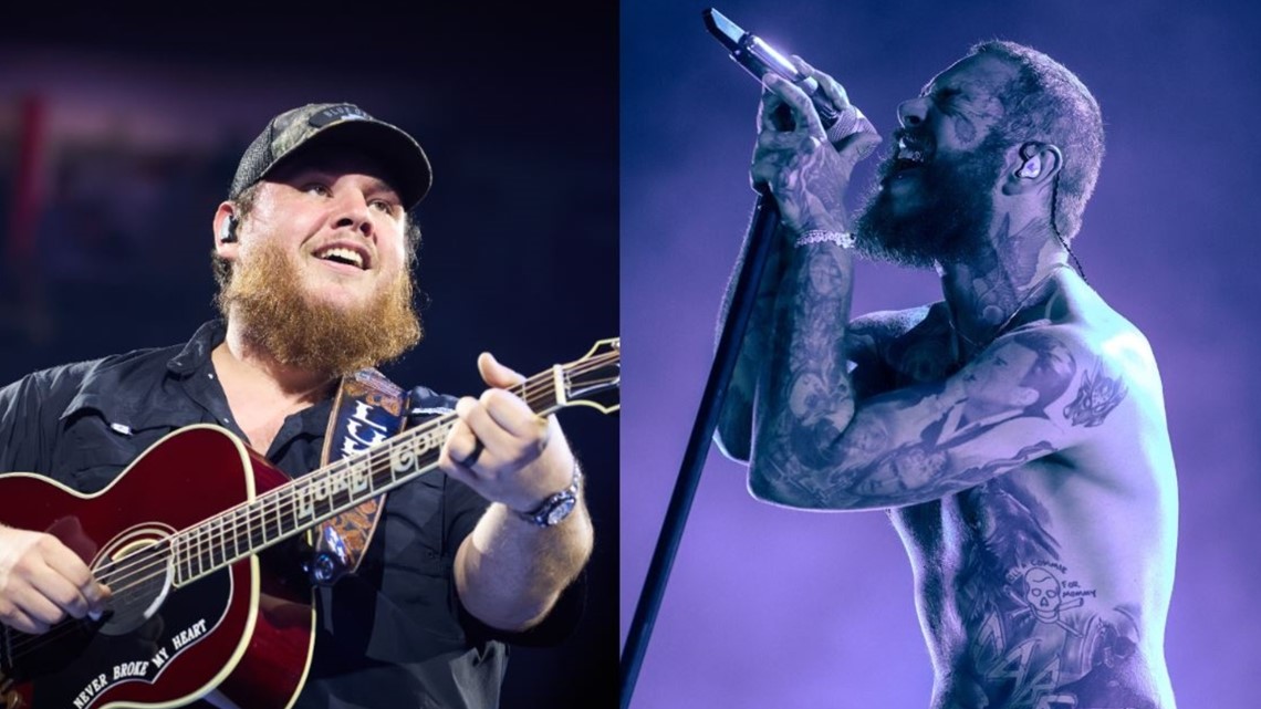 post malone and luke combs iowa speedway