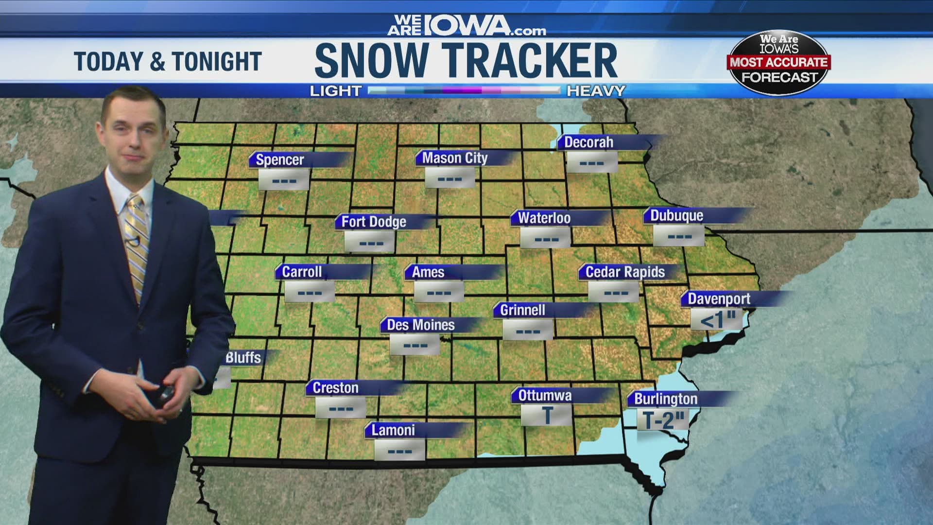 Most of Iowa will dodge accumulating snow this week