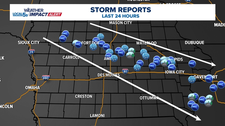 Strong morning storms bring damaging winds and heavy rain to Iowa ...