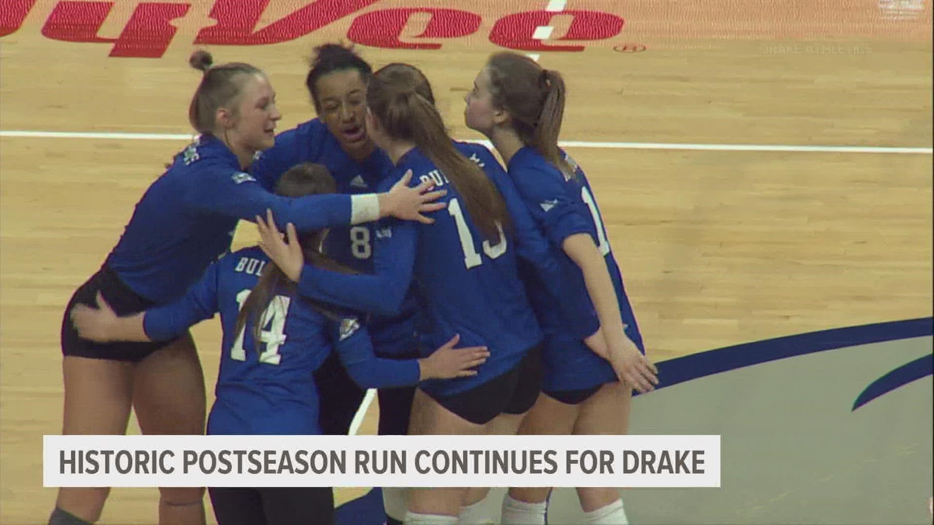 Drake has a chance to end their historic postseason run with a championship celebration on their home court when they face Boston college in the NIVC finals.