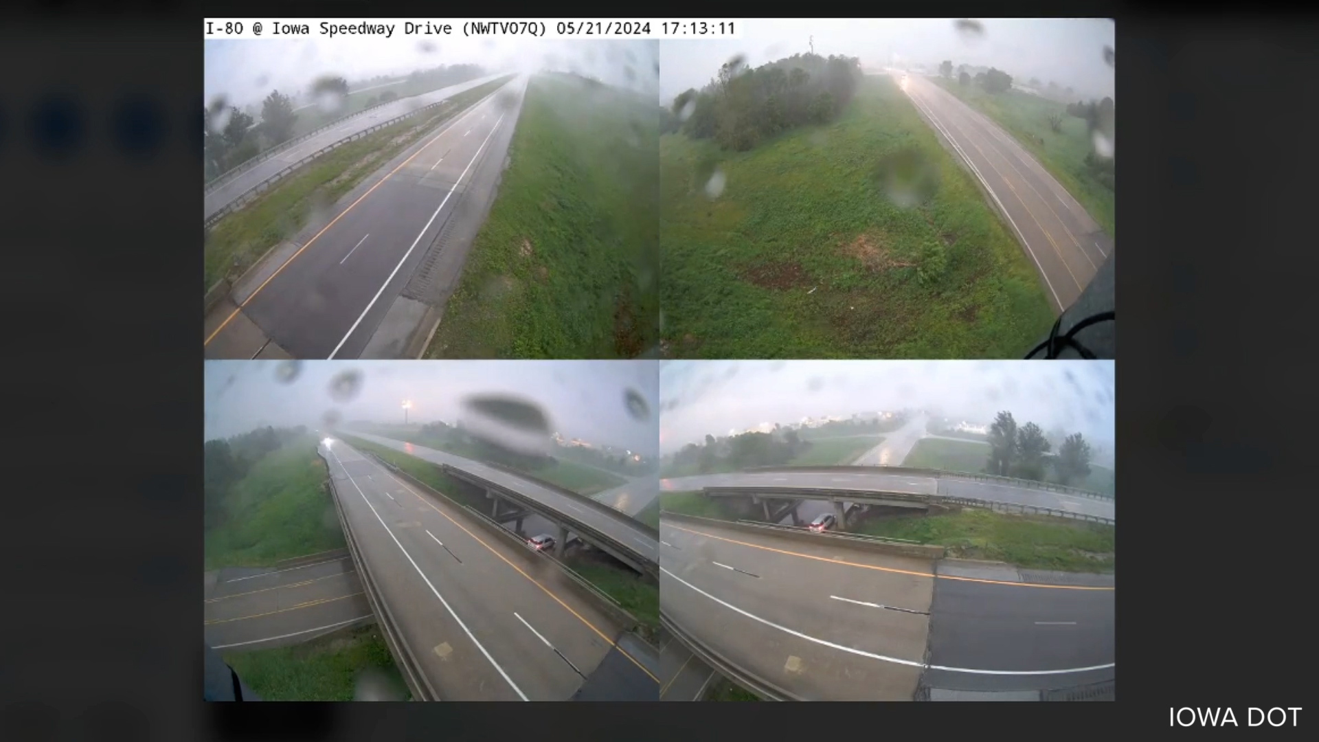 Iowa Department of Transportation cameras captured the storm as it rolled through Newton on May 21, 2024.