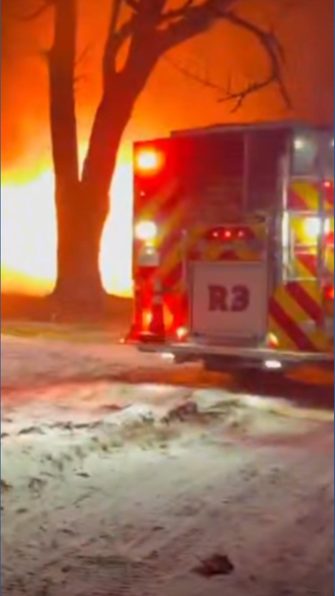Crews battle fully engulfed house fire south of Creston Monday night ...