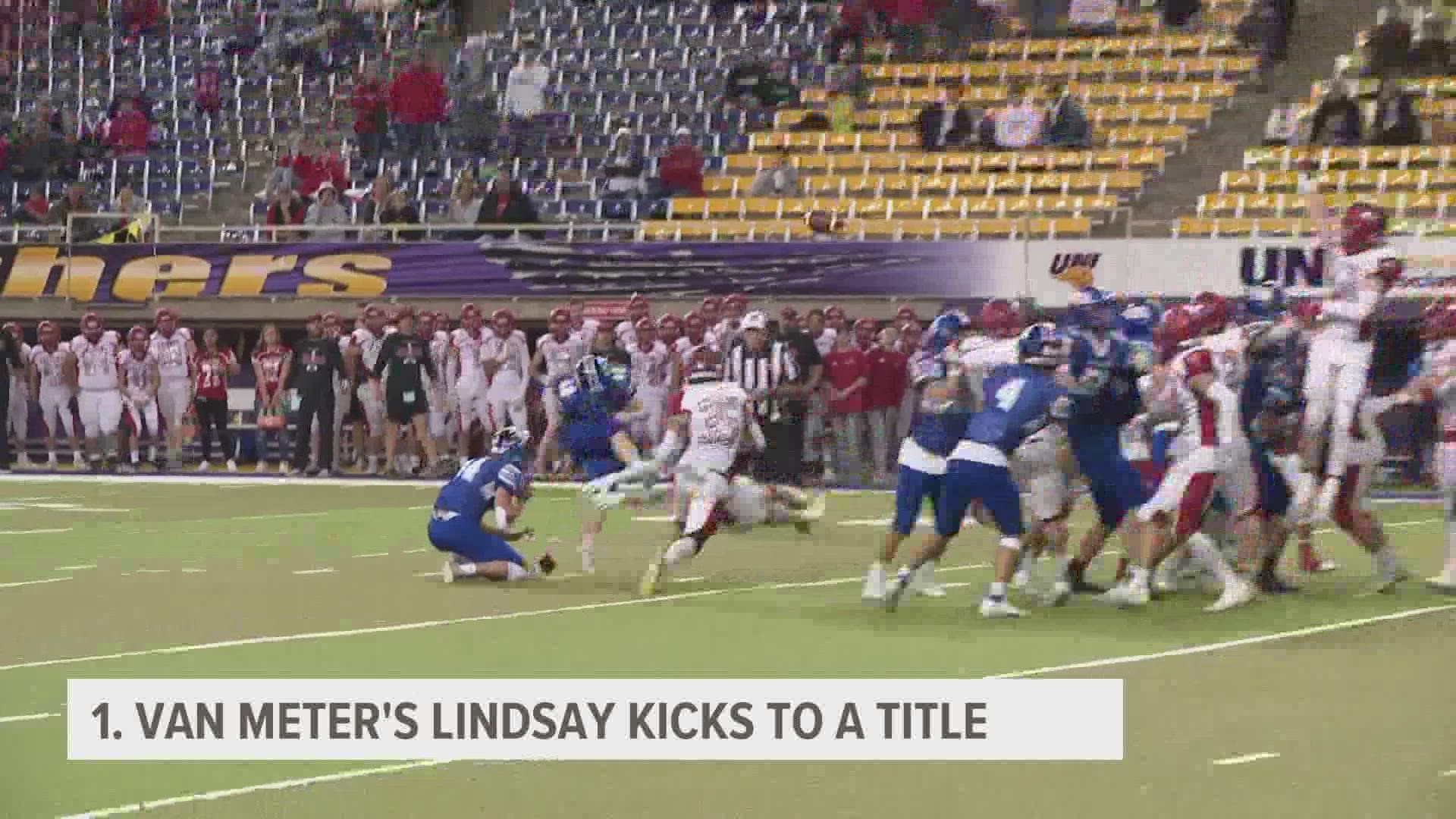 Katie Lindsay's leg helped Van Meter with the Class 1A State Football Championship.