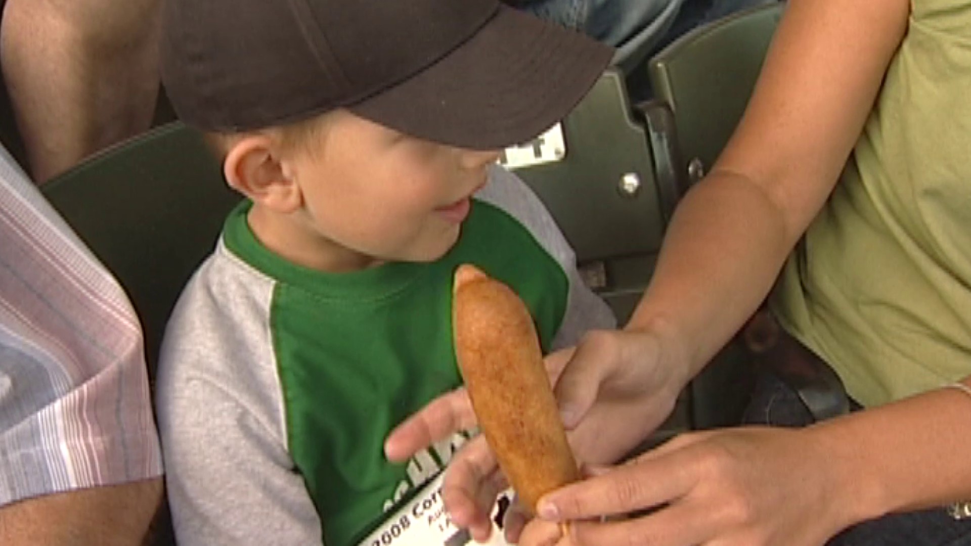 Fair stands that sell corndogs were tasked with extra work that day, as the fair attempted to break a world record for the number of people eating a corndog.