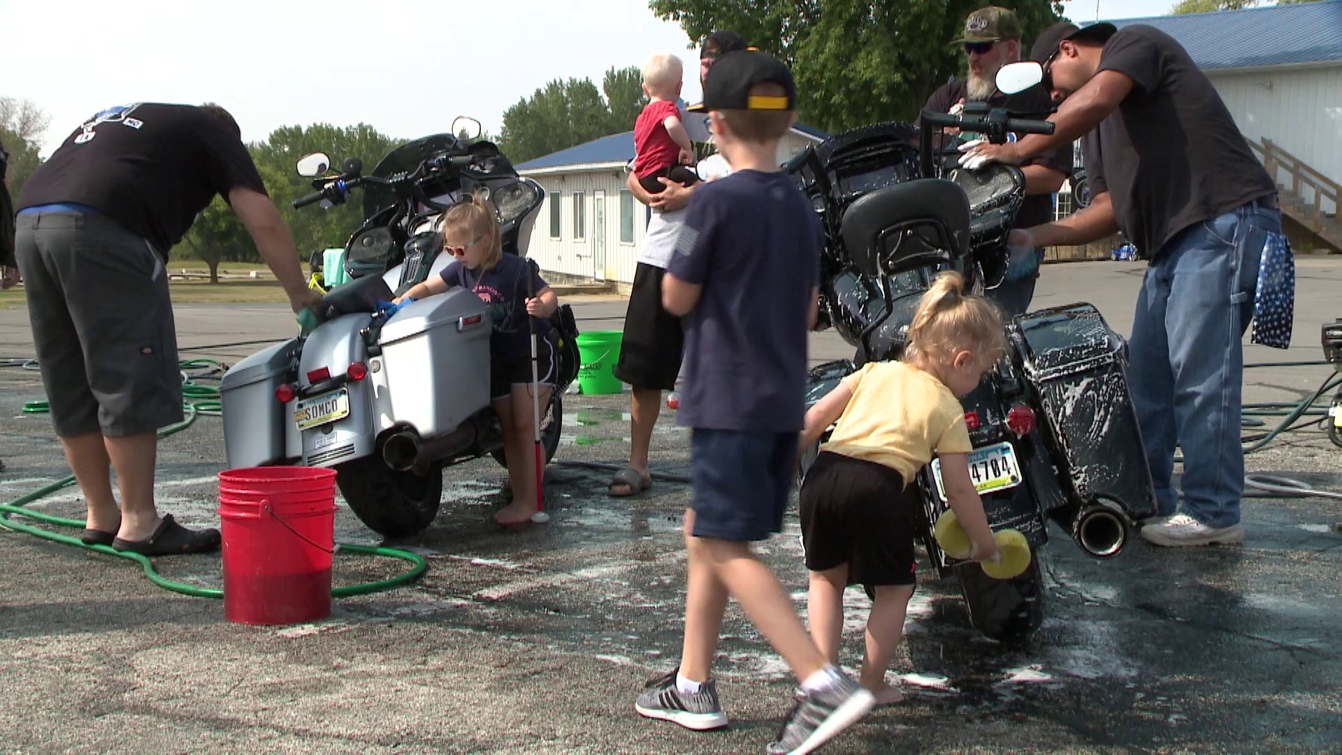 Solid Ones is a motorcycle club that serves as a non-profit, and they host car washes annually to give bikes to children's hospitals. This year, it's different.