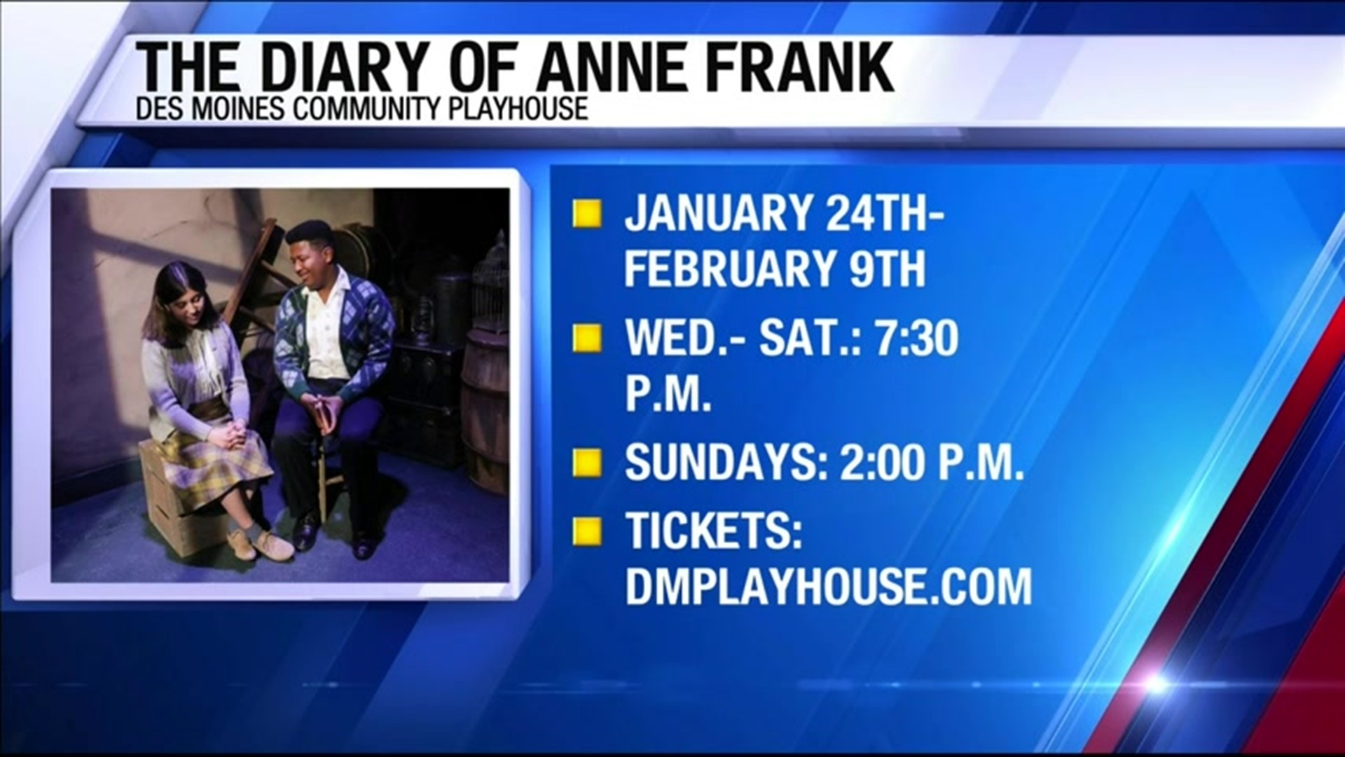 The Diary of Anne Frank at Des Moines Community Playhouse