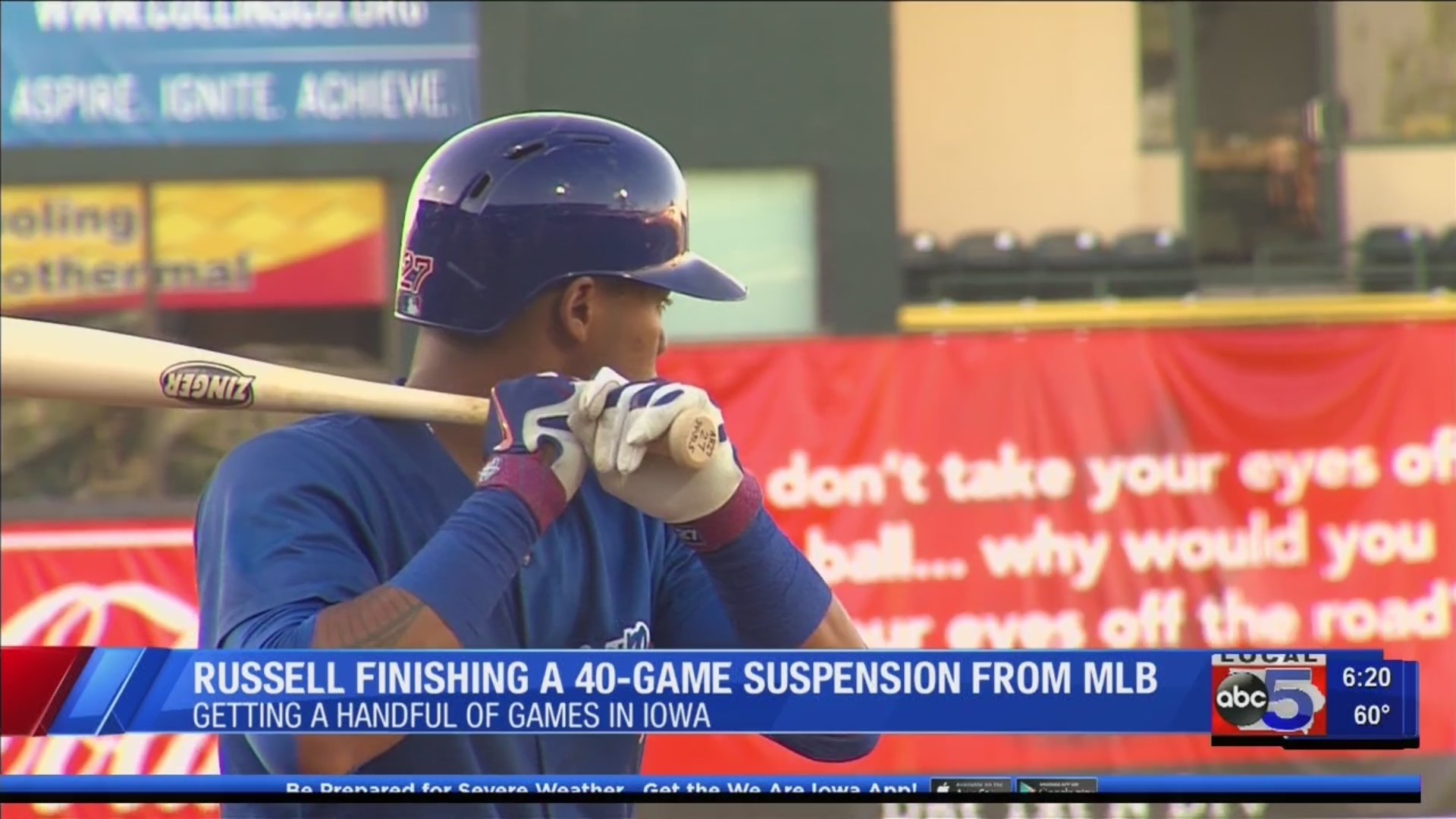 Addison Russell to play at Iowa, eligible to return to Cubs on May 3rd –  NBC Sports Chicago