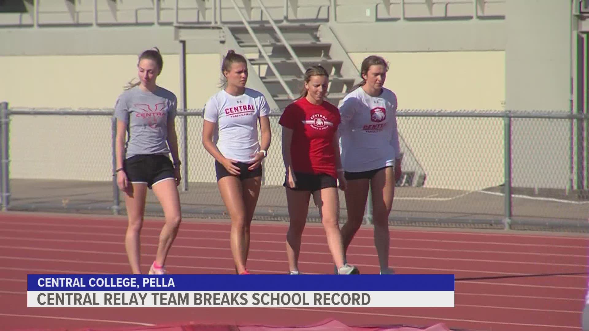 The distance medley relay team recently broke a school record and they could just be getting started.