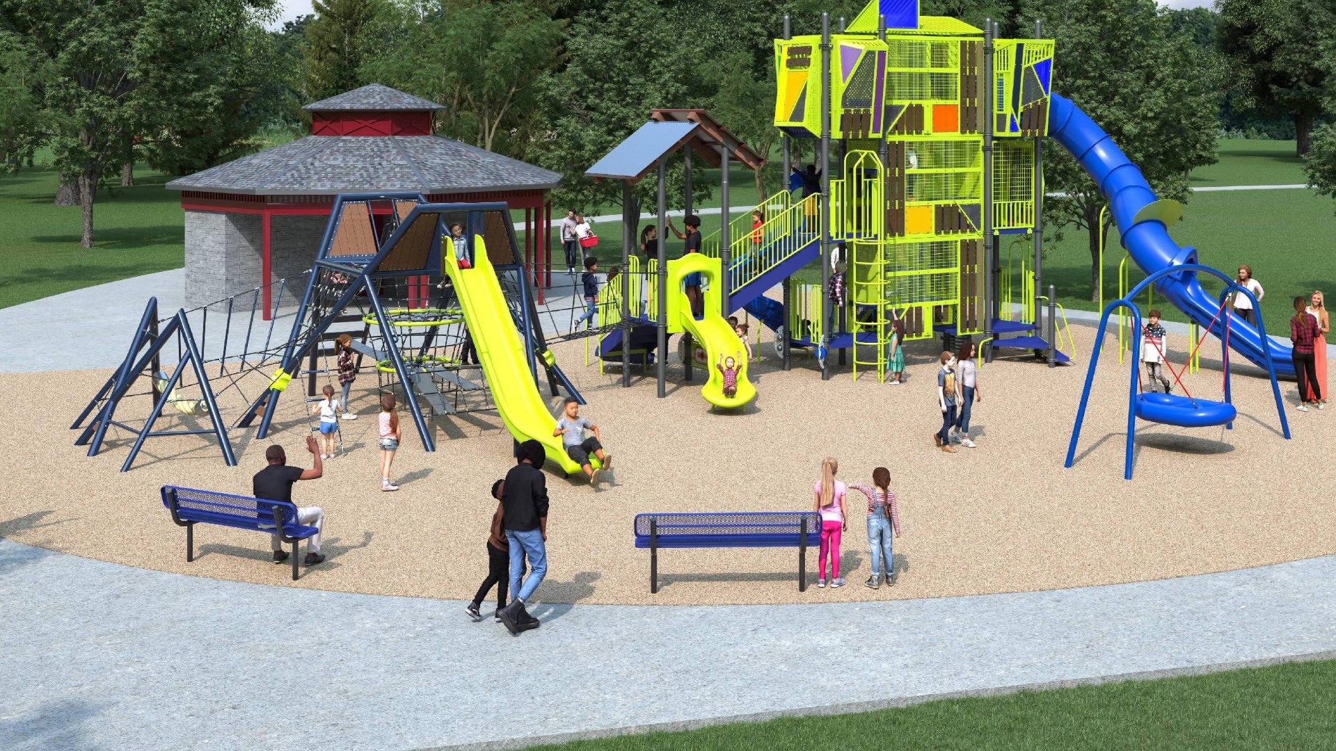 A suspected case of arson destroyed the park's playground back in August 2023.