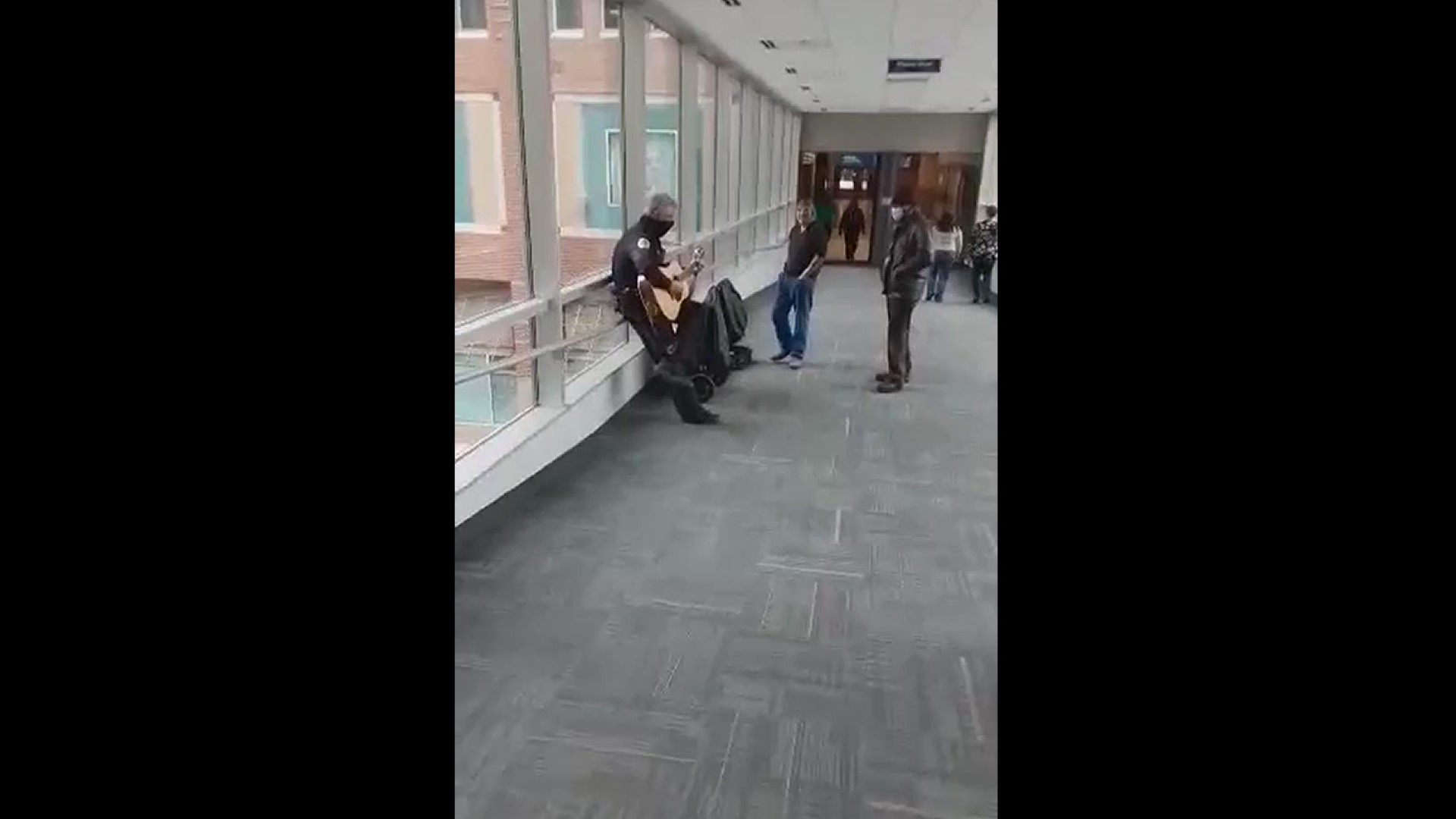 Norman Davis shared this video of a DMPD officer playing guitar and singing in the downtown skywalk Sunday, Jan. 18.