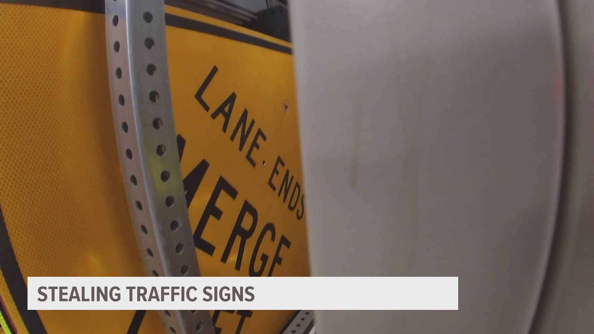 "A typical year we might lose 15 to 20 signs this year we've already lost a little bit more than 50," City of Ames Traffic Supervisor Brad Becker said.