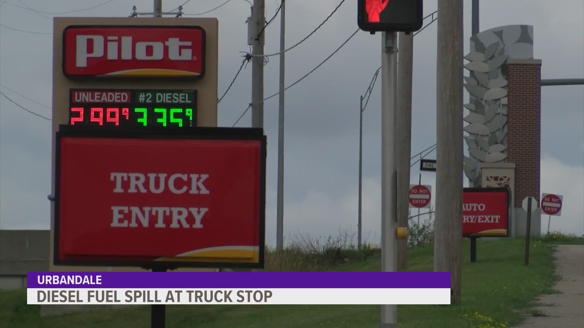 A diesel spill occurred Friday at a Pilot truck stop on Douglas Avenue.