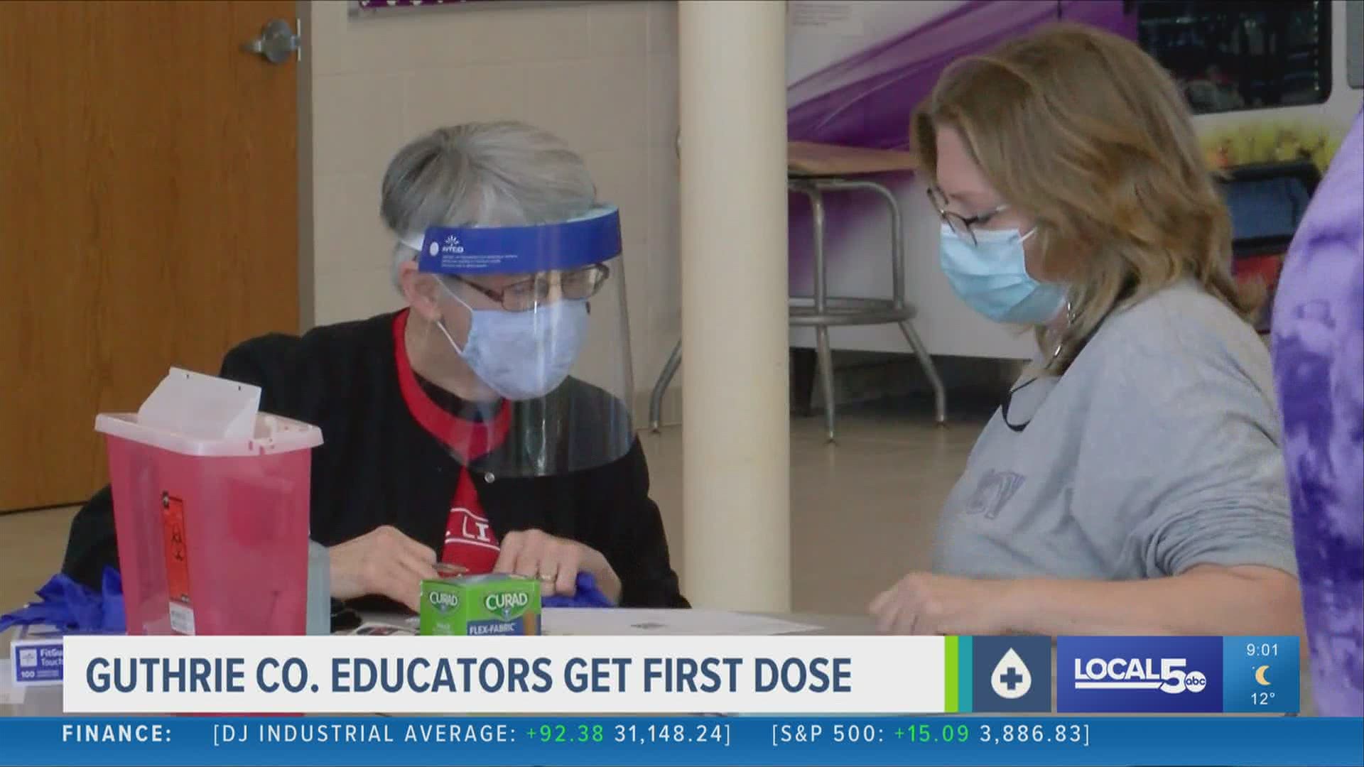 Nearly 100 teachers and employees at West Central High School in Stuart received their first dose of the COVID-19 vaccine.