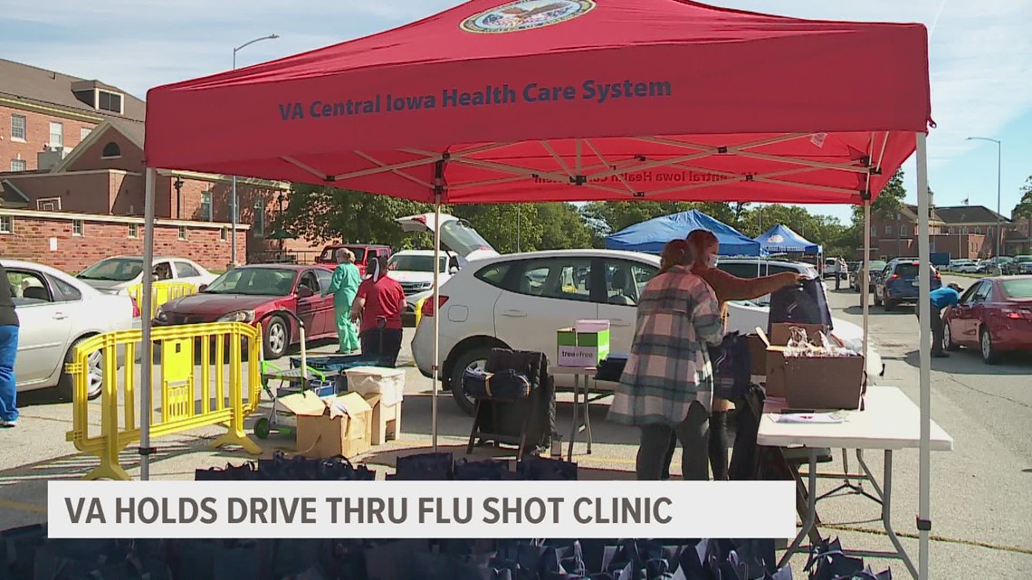 VA of Central Iowa holds drive-thru flu shot clinic for veterans
