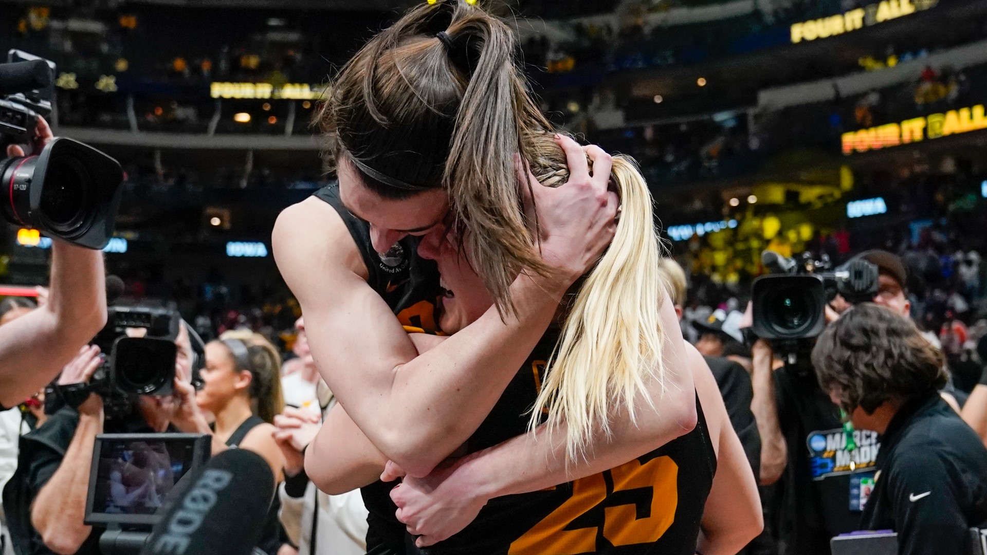Iowa will play for its first national championship in program history after defeating South Carolina 77-73.