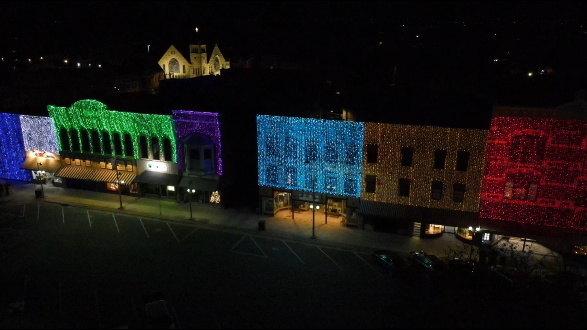 More than 200,000 bulbs line city buildings and streets throughout the holiday season.