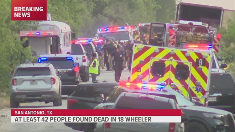 46 found dead inside semitruck in southwest San Antonio, authorities say