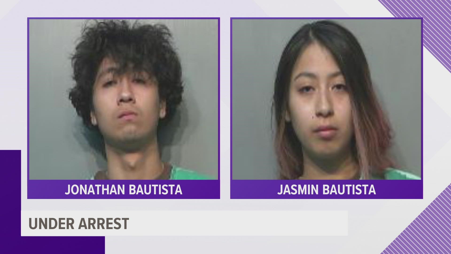Law enforcement said Jasmin and Jonathan Bautista are accused of first-degree murder.