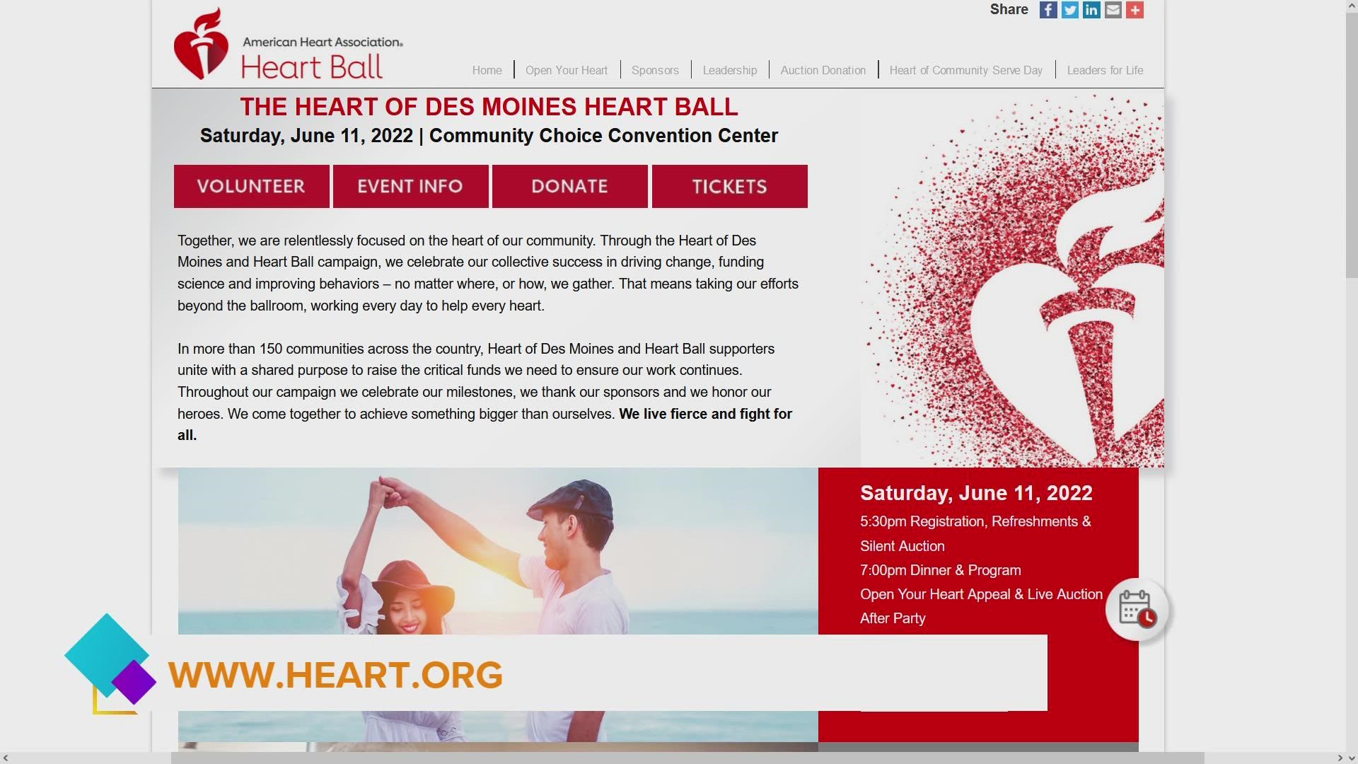 The Heart of Des Moines Heart Ball is THIS SATURDAY! Learn how you can attend and get a preview of one of the powerful stories that will be part of the event.