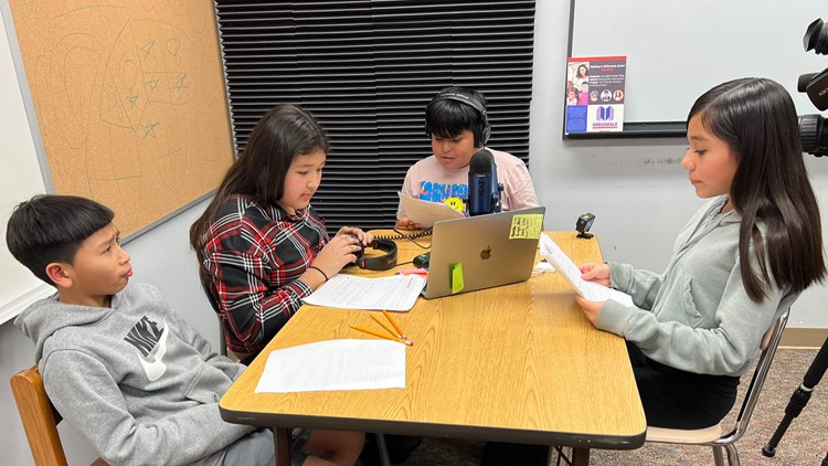 ELL students improving skills through a podcast about school's history