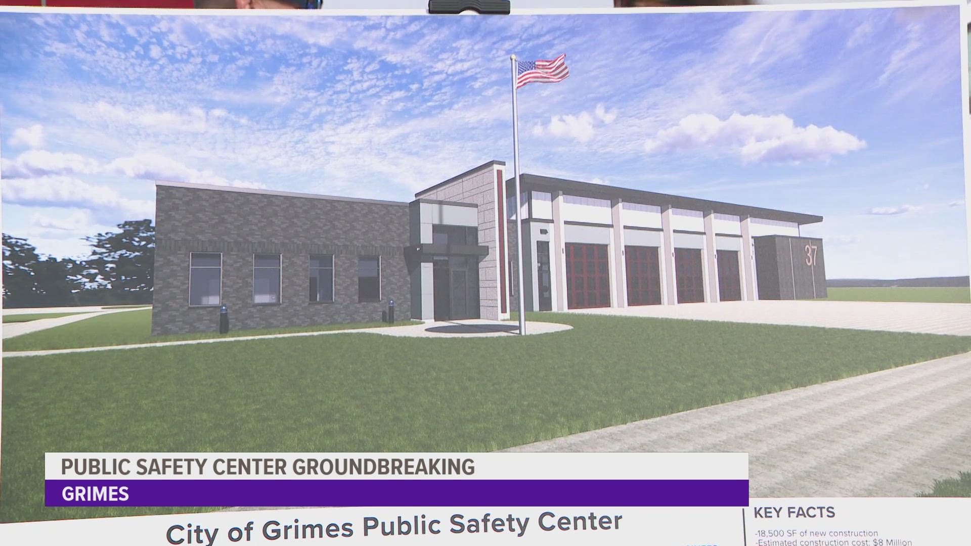 The building will serve both the Johnston-Grimes Metro Fire District and the Polk County Sheriff's Office.