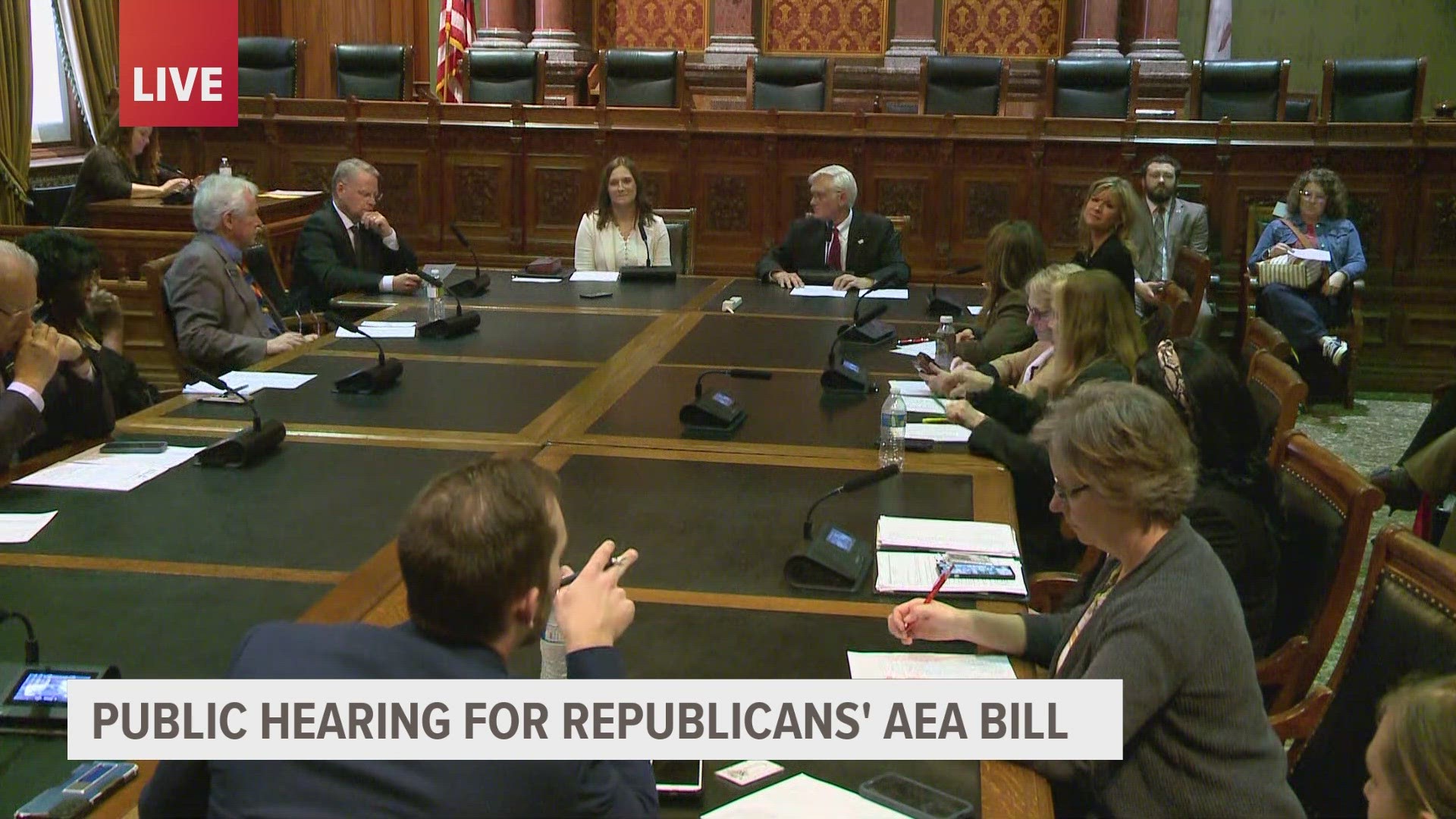 House Republicans are holding a public hearing for their new AEA reform bill, after they tabled Gov. Kim Reynolds' proposal.