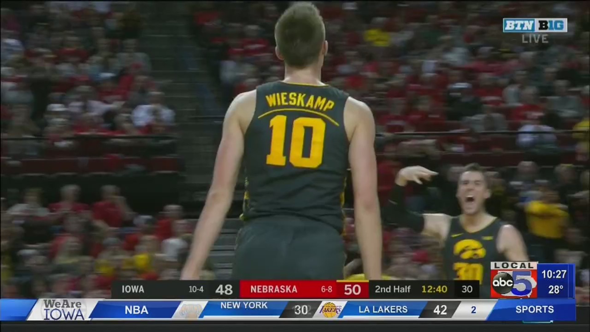 Iowa couldn't buy a bucket in the early-goings and Nebraska was able to hang on to beat the Hawkeyes.