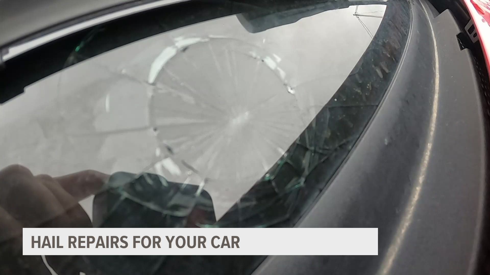 repairing a dent on a car