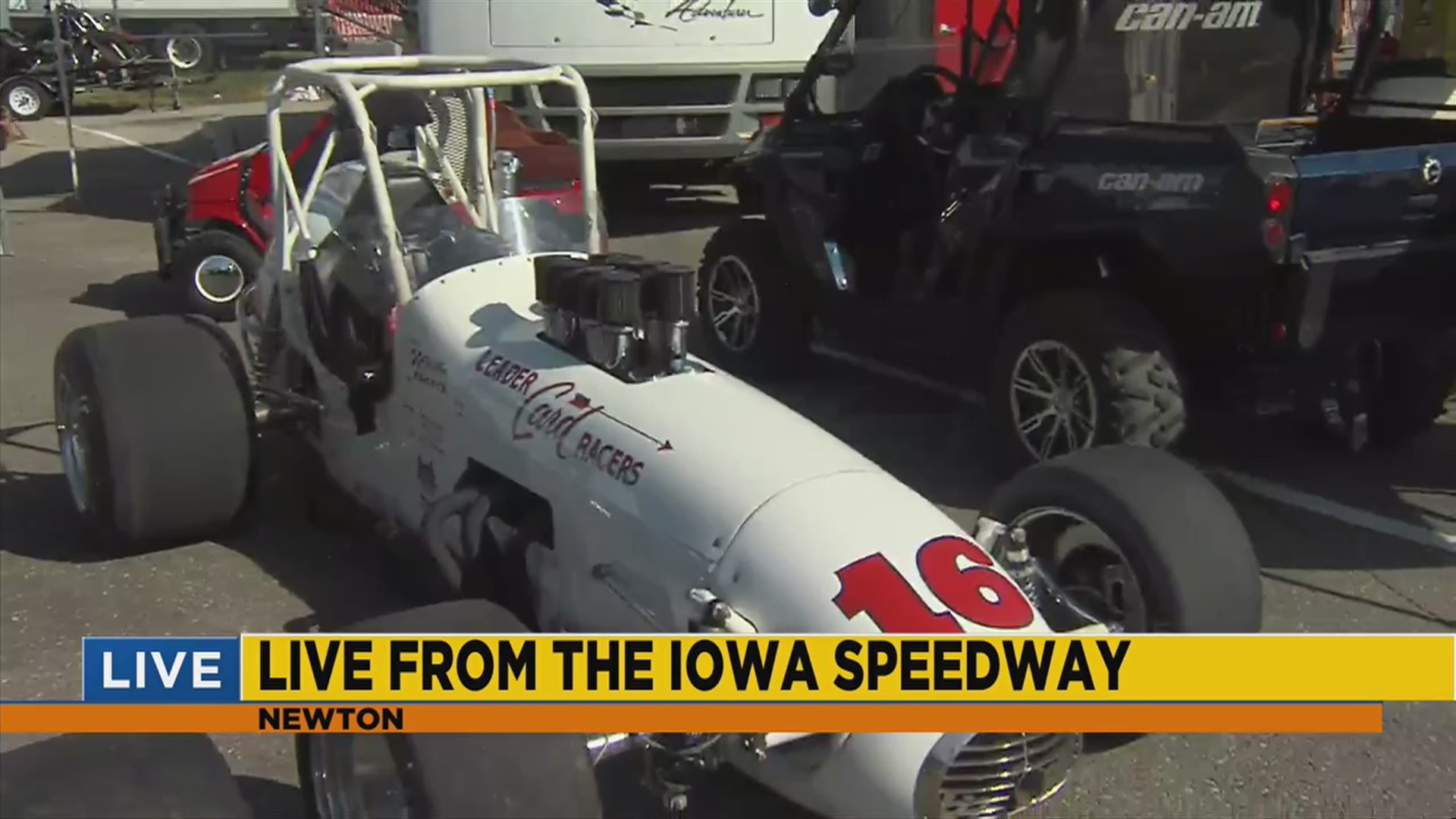 Classic racecars live at the Iowa Speedway