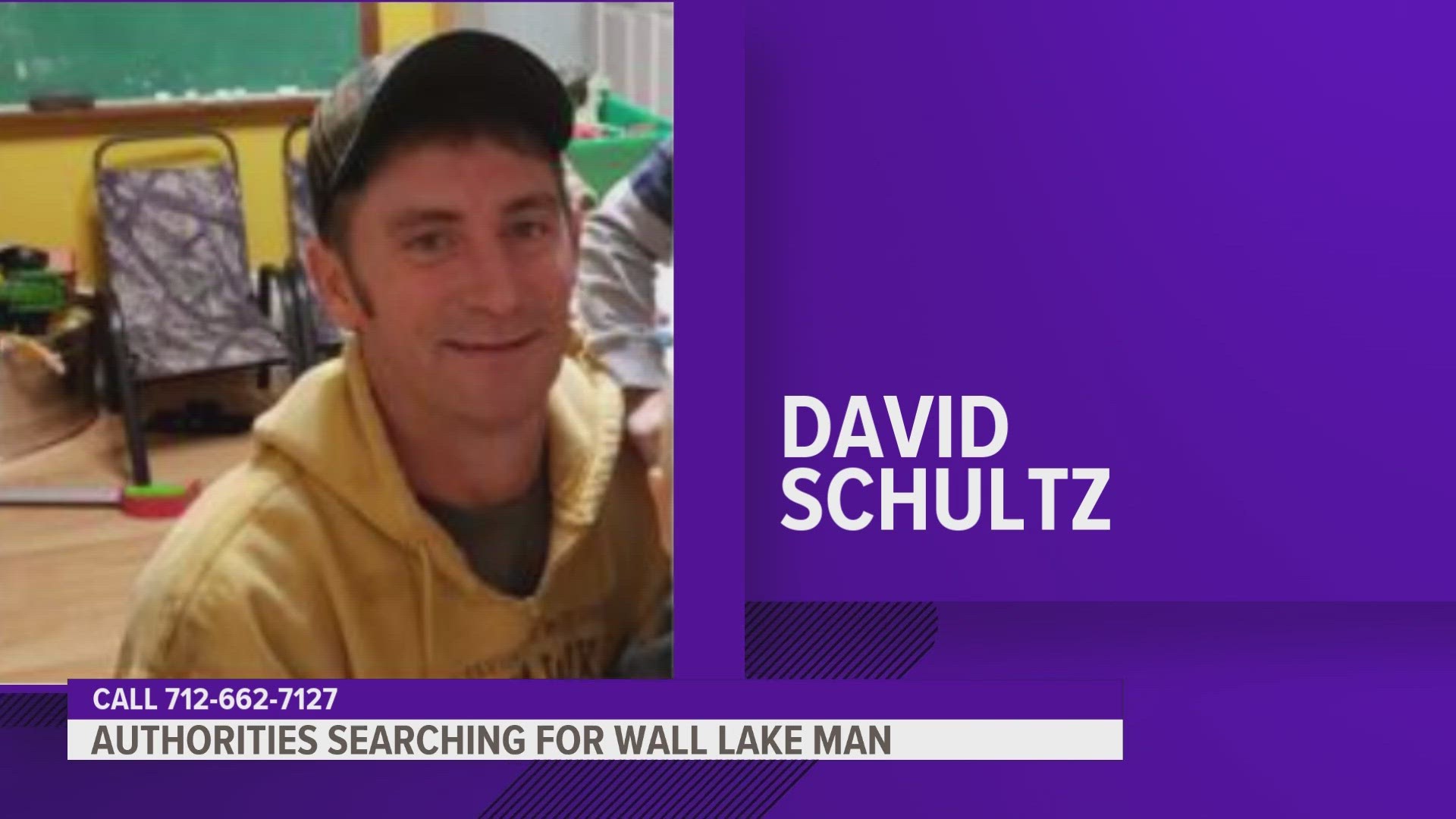 Iowa DCI is assisting in the investigation. Anyone who may know of Shultz's whereabouts is asked to call the Sac County Sheriff's Office at 712-662-7127.