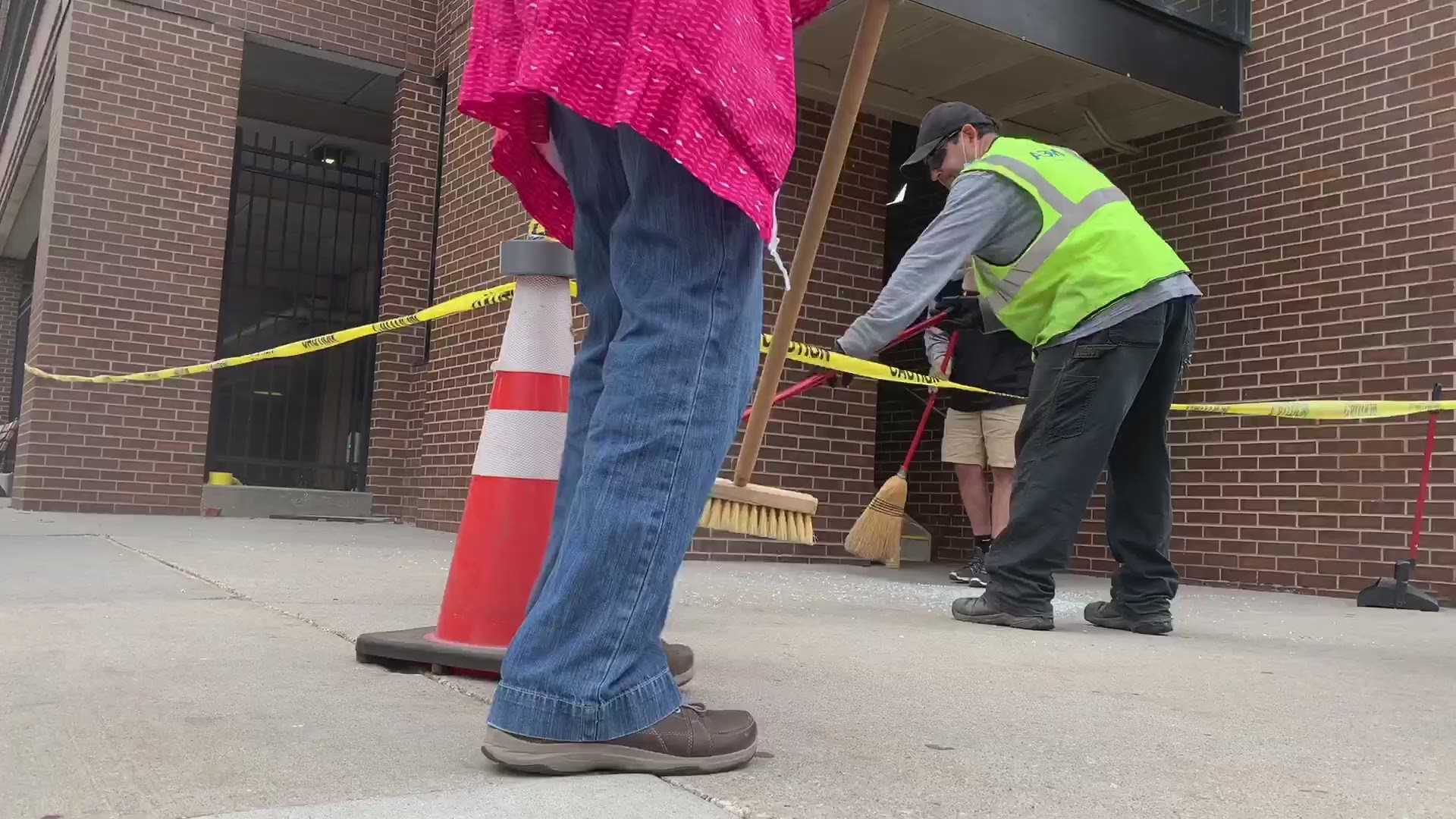 What started as peaceful protests turned violent once again thanks to a small group of "agitators." As a result, windows were smashed and walls were vandalized.