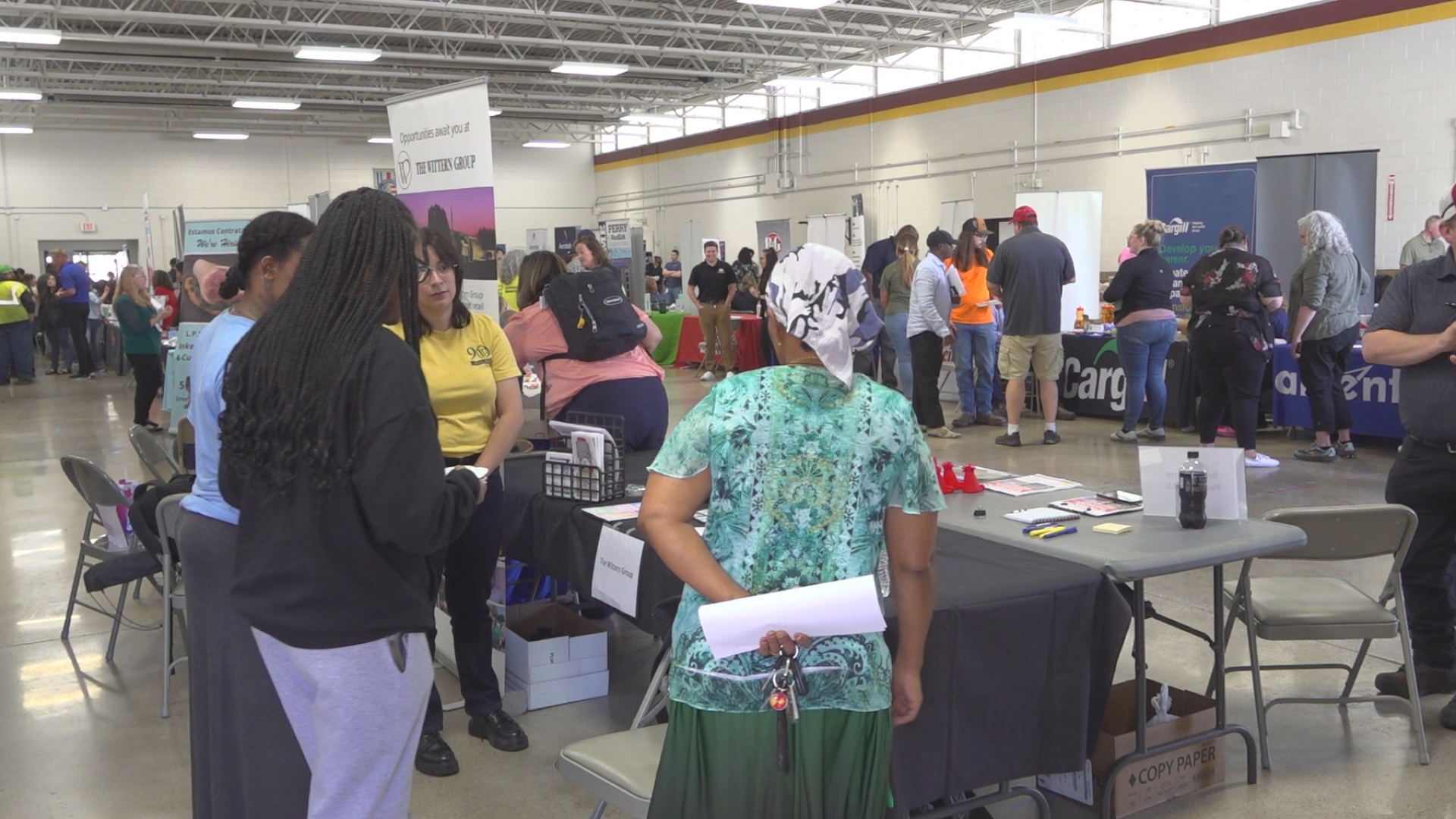 The Army National Guard Armory in Perry was the site of a second job fair for employees who are going to be laid off by Tyson Foods at the end of June.