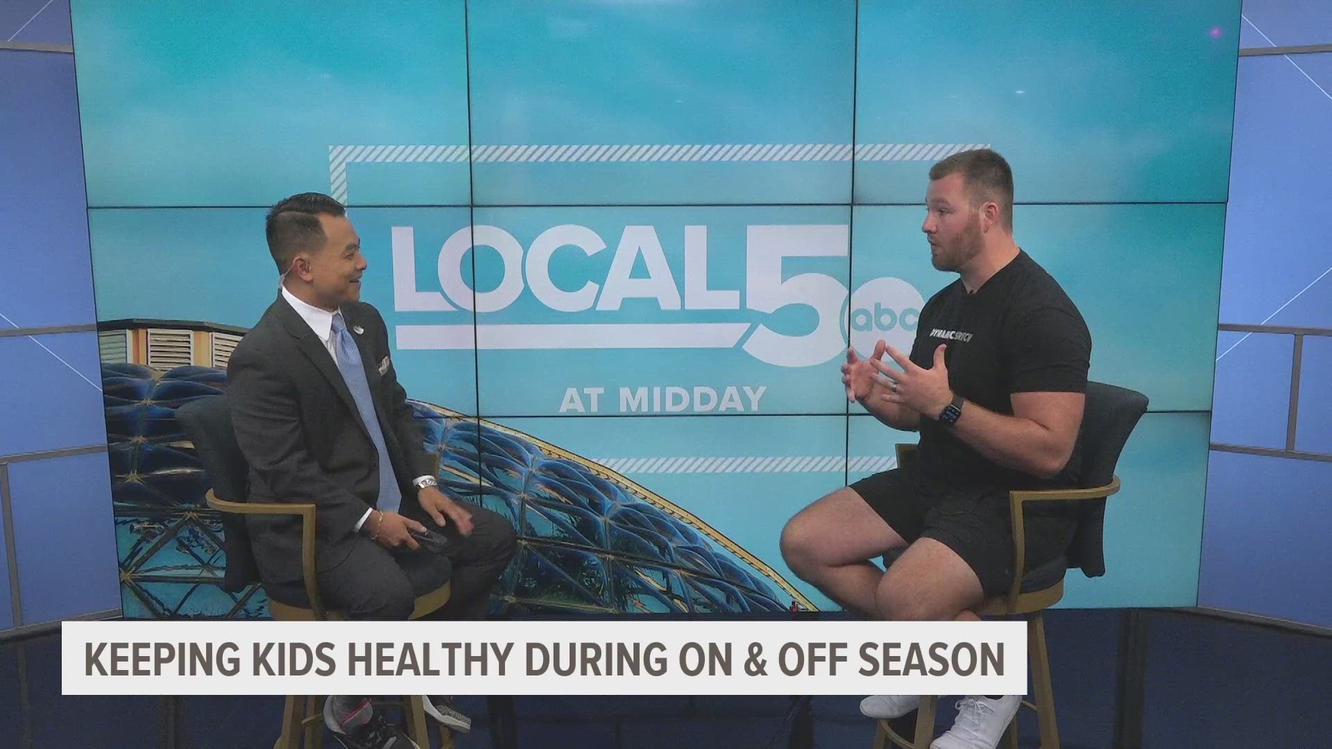 Trainer Nick Fey from Life Time in Des Moines gives some tips on how parents can keep their kids healthy during the on and off athletic seasons.